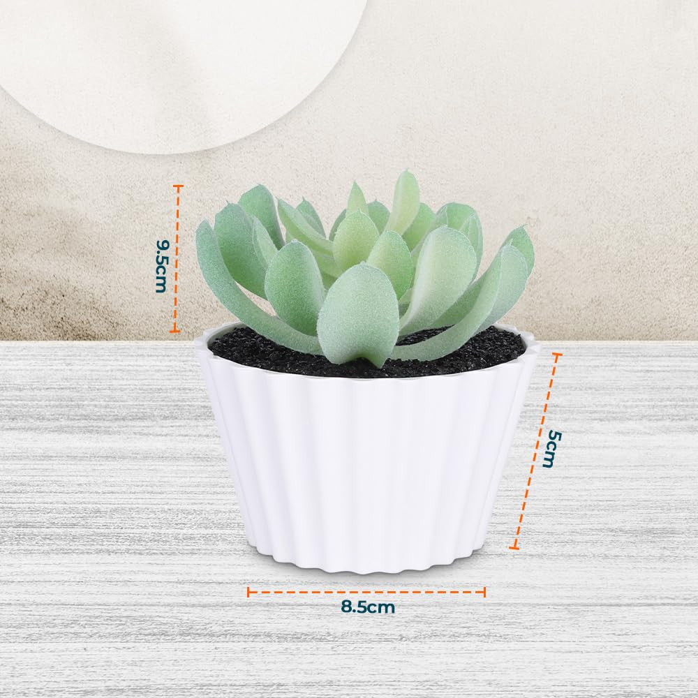 Kuber Industries Artificial Plants for Home DÃ©cor|Natural Looking Indoor Fake Plants with Pot|Artificial Flowers for Decoration (Green)