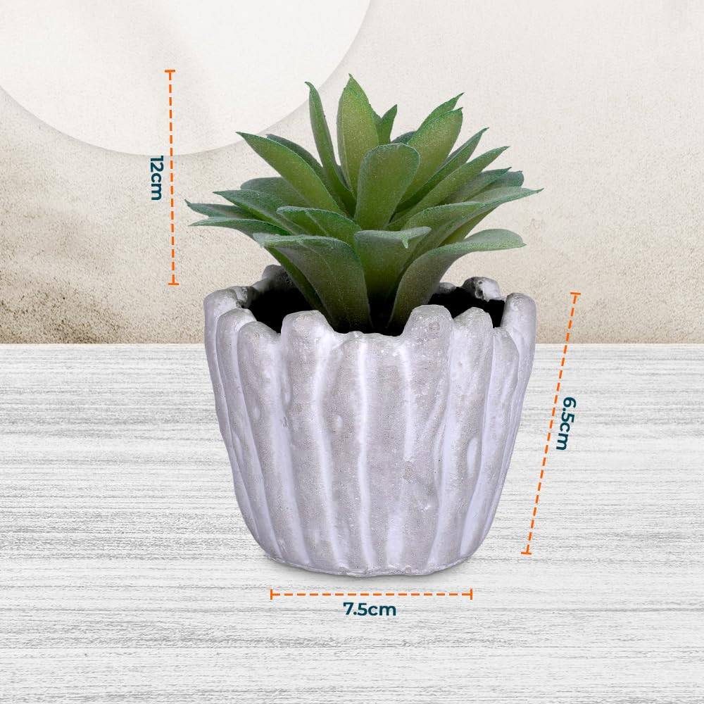 Kuber Industries Artificial Plants for Home DÃ©cor|Natural Looking Indoor Fake Plants with Pot|Artificial Flowers for Decoration (Green)