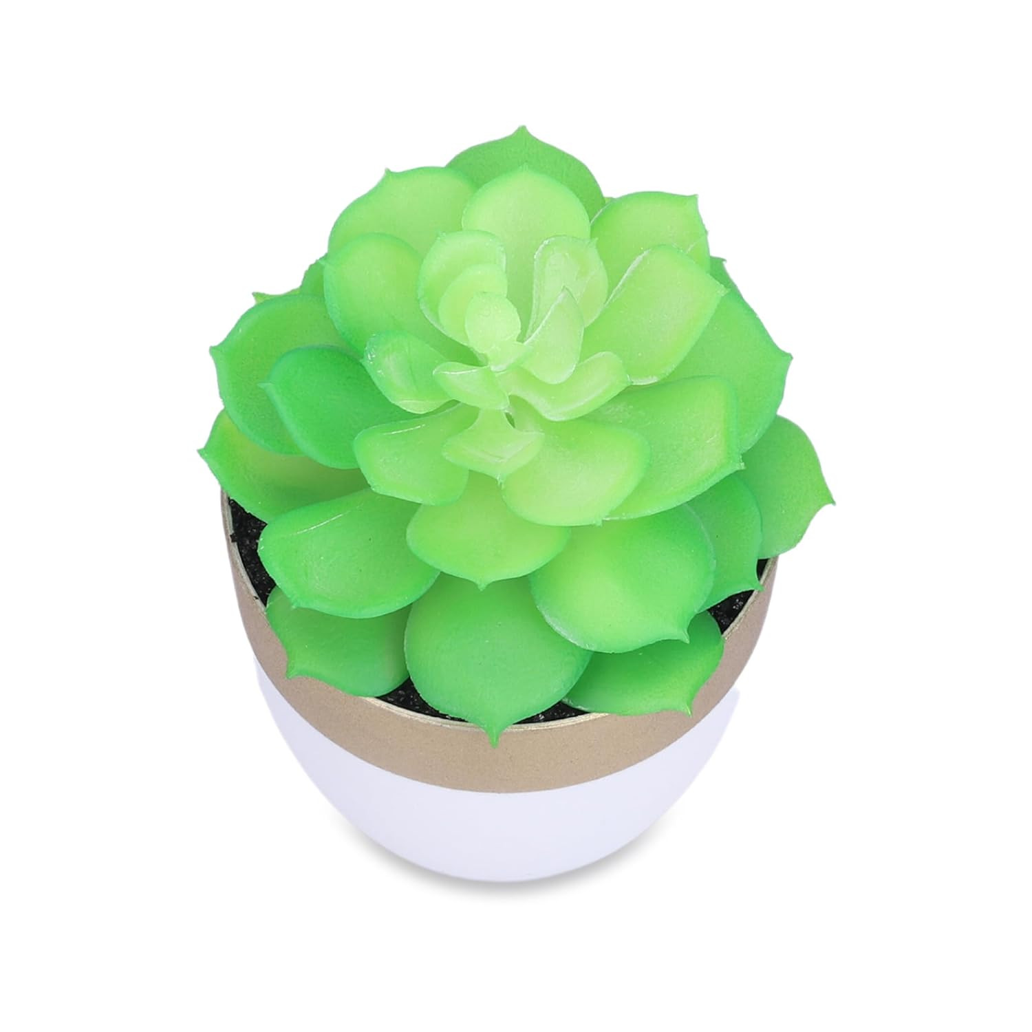 Kuber Industries Artificial Plants for Home DÃ©cor|Natural Looking Indoor Fake Plants with Pot|Artificial Flowers for Decoration (Green)