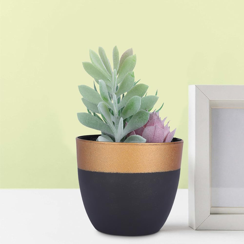 Kuber Industries Artificial Plants for Home DÃ©cor|Natural Looking Indoor Fake Plants with Pot|Artificial Flowers for Decoration (Green)