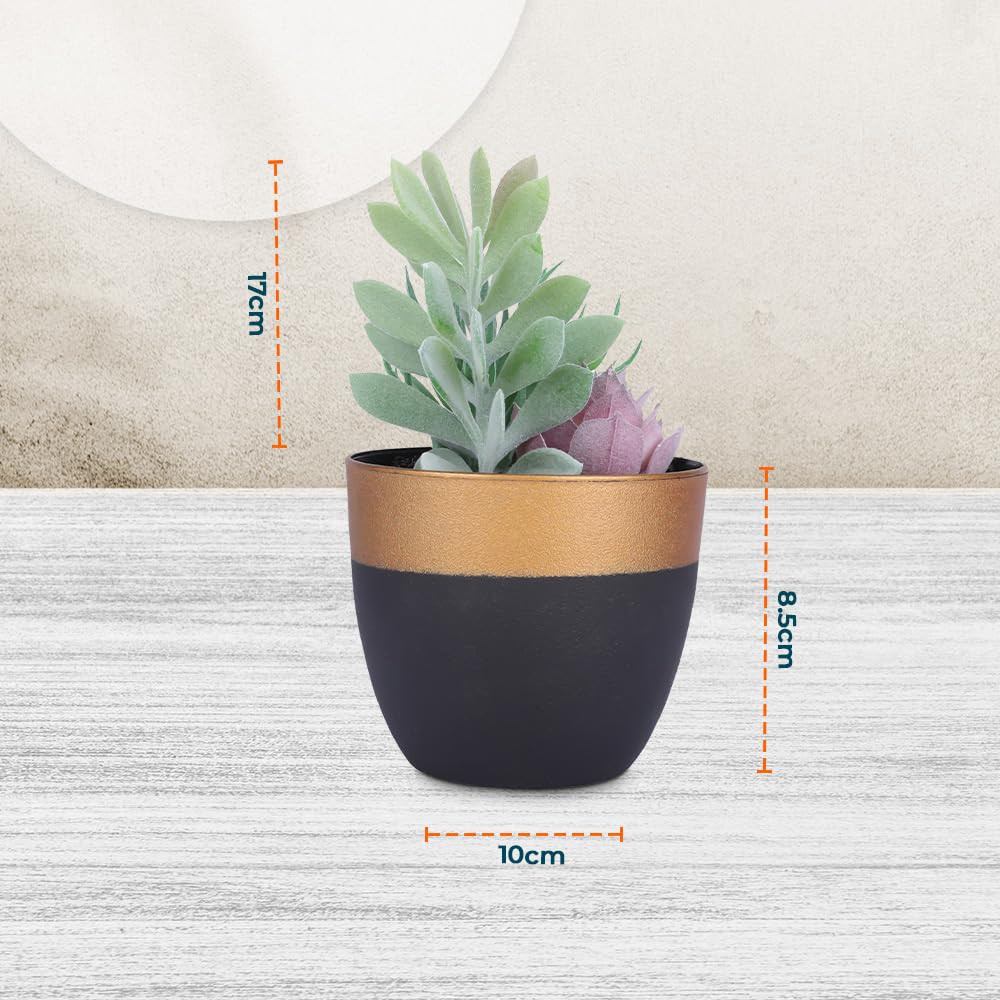 Kuber Industries Artificial Plants for Home DÃ©cor|Natural Looking Indoor Fake Plants with Pot|Artificial Flowers for Decoration (Green)