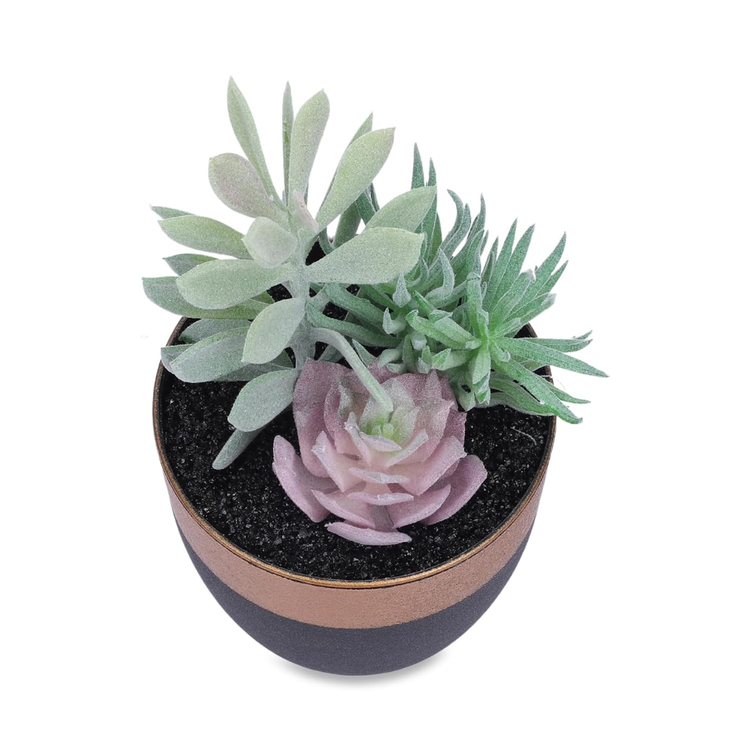 Kuber Industries Artificial Plants for Home DÃ©cor|Natural Looking Indoor Fake Plants with Pot|Artificial Flowers for Decoration (Green)