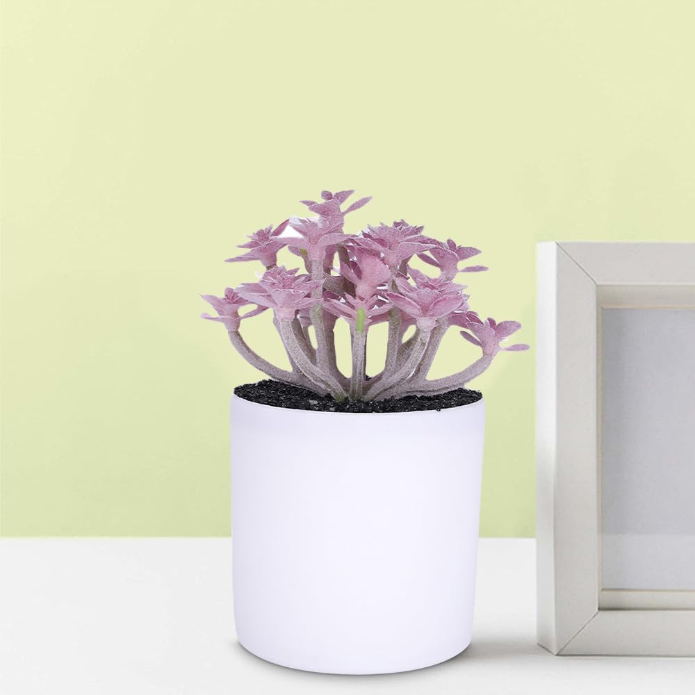 Kuber Industries Artificial Plants for Home DÃ©cor|Natural Looking Indoor Fake Plants with Pot|Artificial Flowers for Decoration (Lavender)