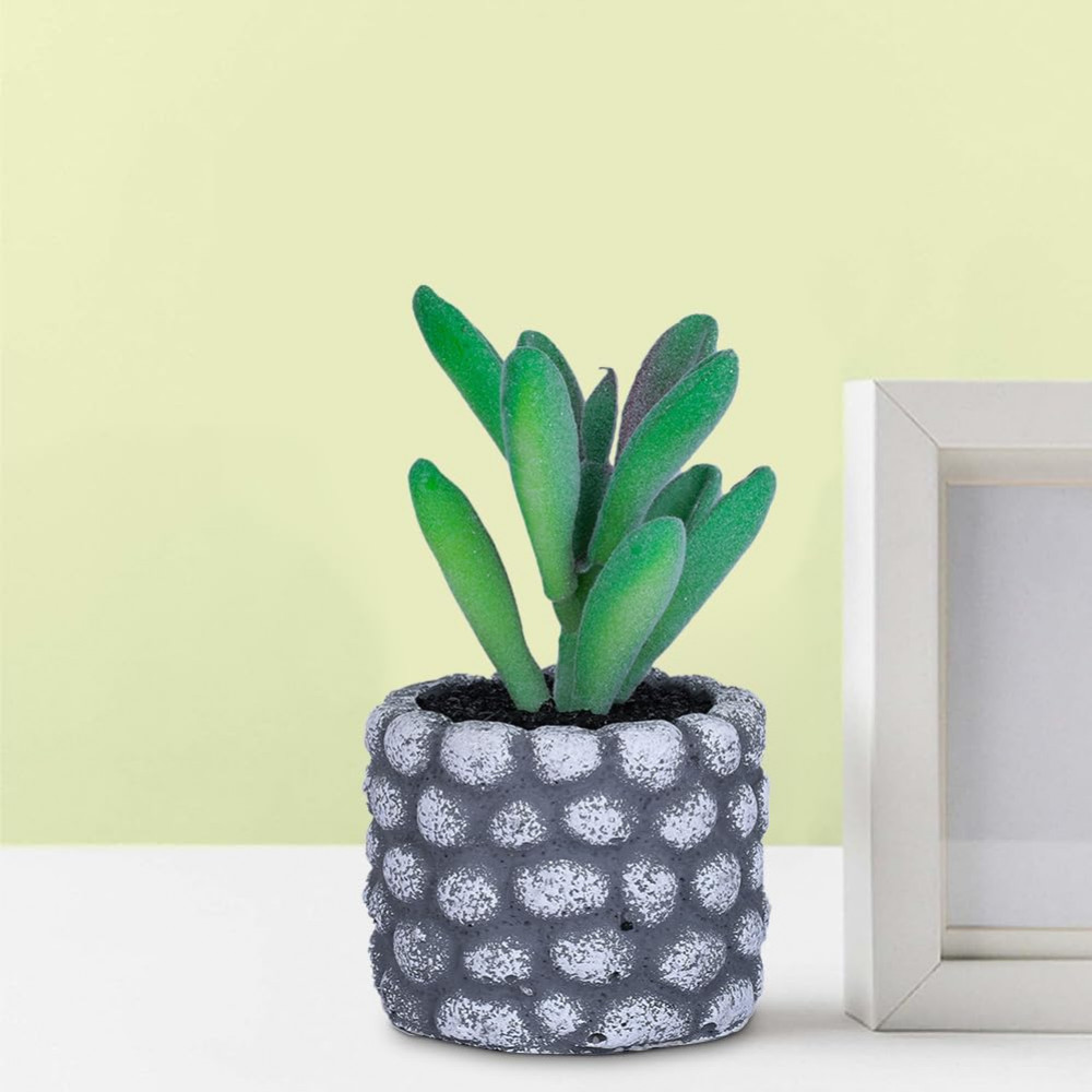 Kuber Industries Artificial Plants for Home DÃ©cor|Natural Looking Indoor Fake Plants with Pot|Artificial Flowers for Decoration (Green)