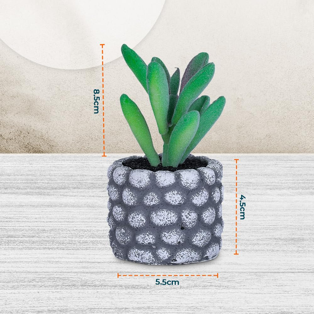 Kuber Industries Artificial Plants for Home DÃ©cor|Natural Looking Indoor Fake Plants with Pot|Artificial Flowers for Decoration (Green)