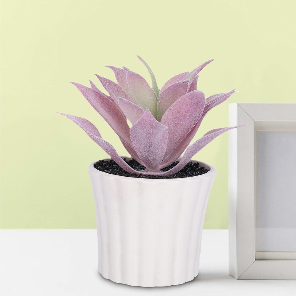 Kuber Industries Artificial Plants for Home DÃ©cor|Natural Looking Indoor Fake Plants with Pot|Artificial Flowers for Decoration (Lavender)