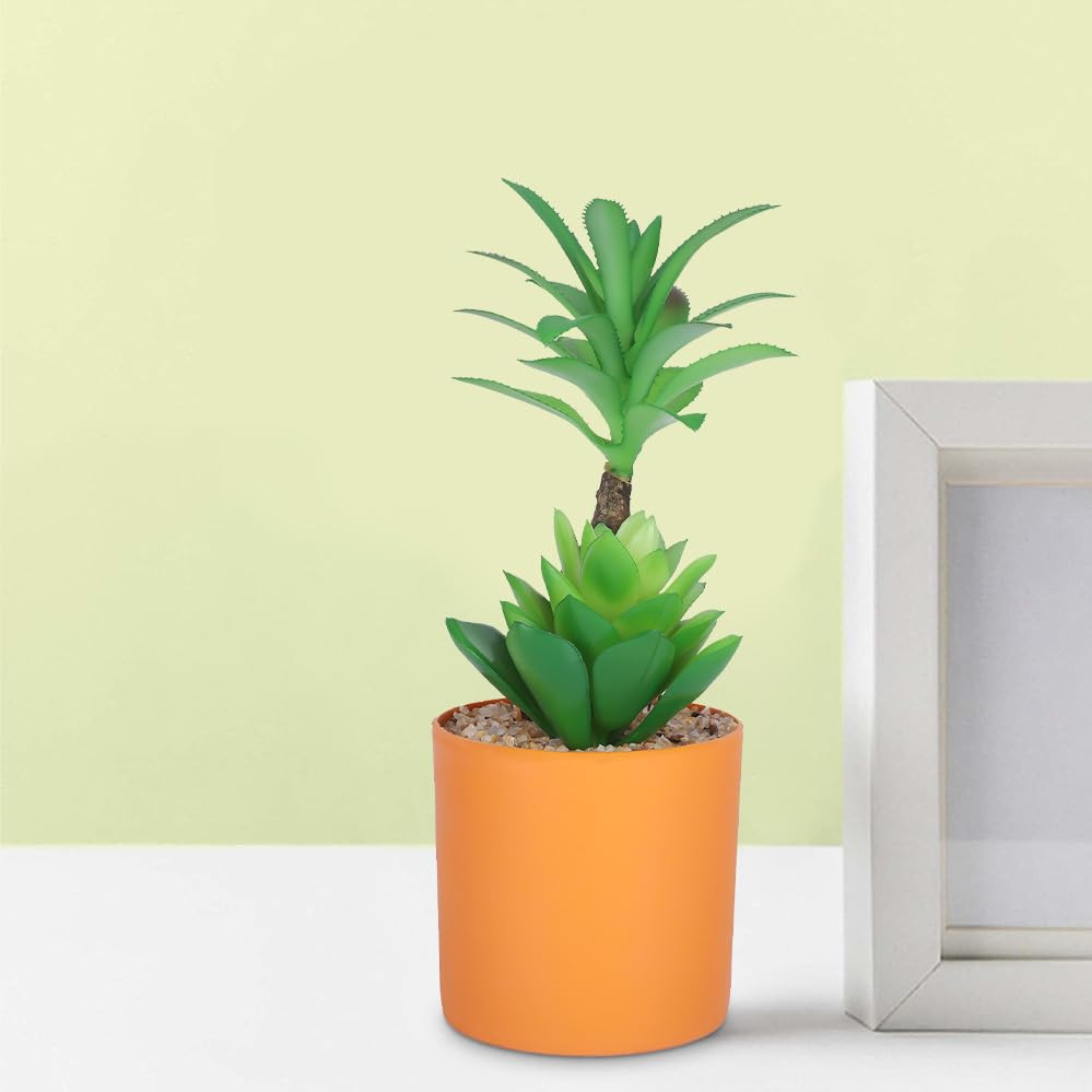 Kuber Industries Artificial Plants for Home DÃ©cor|Natural Looking Indoor Fake Plants with Pot|Artificial Flowers for Decoration (Green)