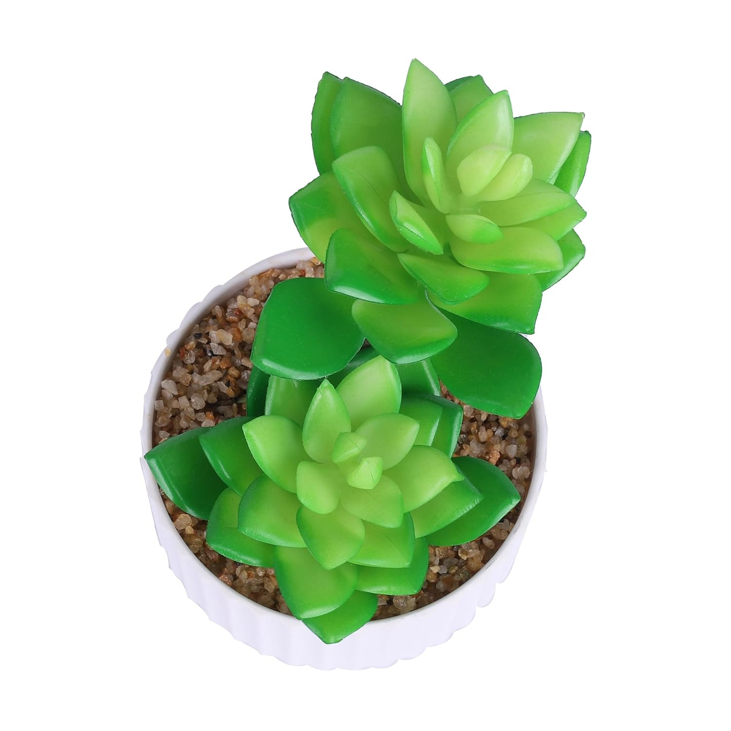 Kuber Industries Artificial Plants for Home DÃ©cor|Natural Looking Indoor Fake Plants with Pot|Artificial Flowers for Decoration (Green)