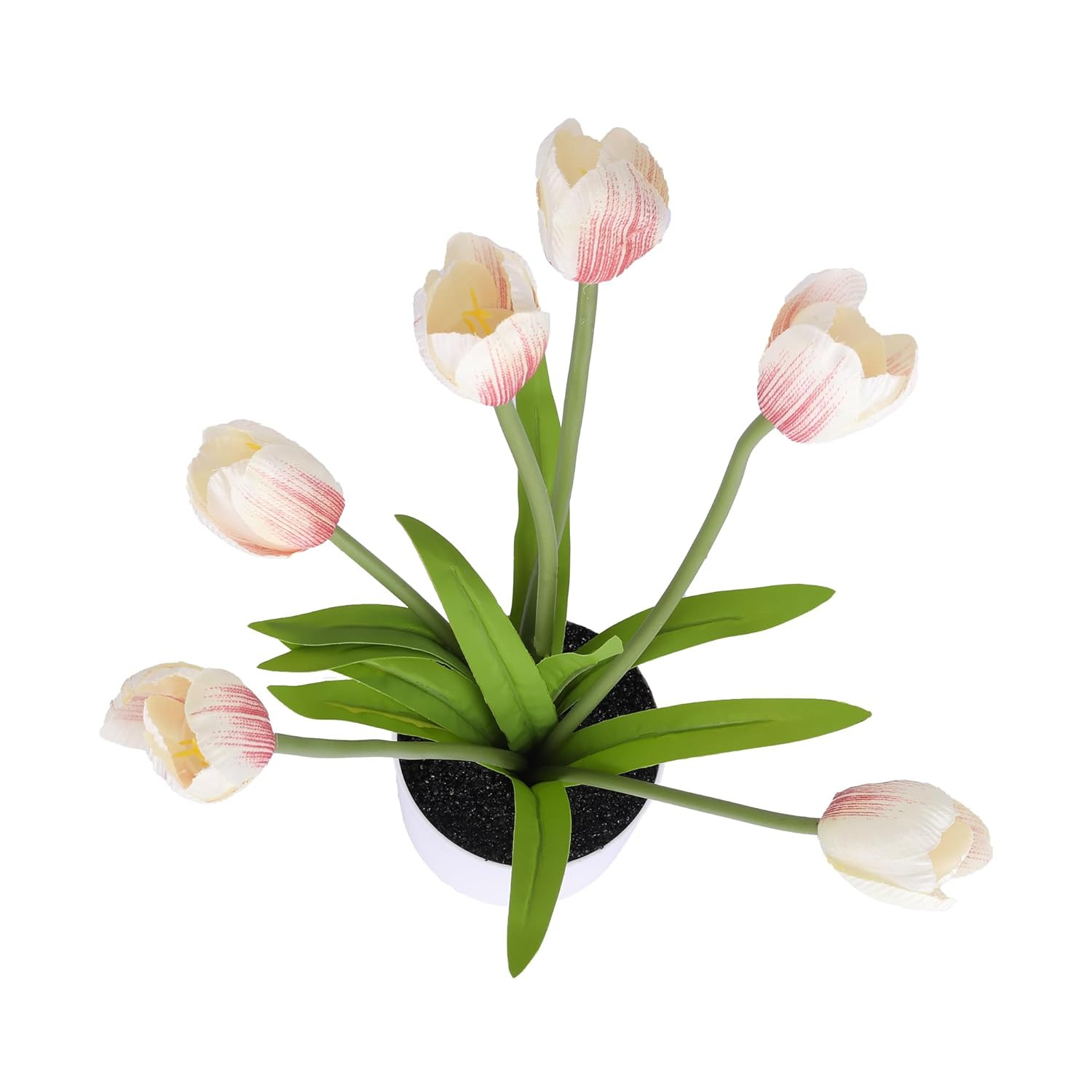 Kuber Industries Artificial Plants for Home DÃ©cor|Natural Looking Indoor Fake Plants with Pot|Artificial Flowers for Decoration (Pink)