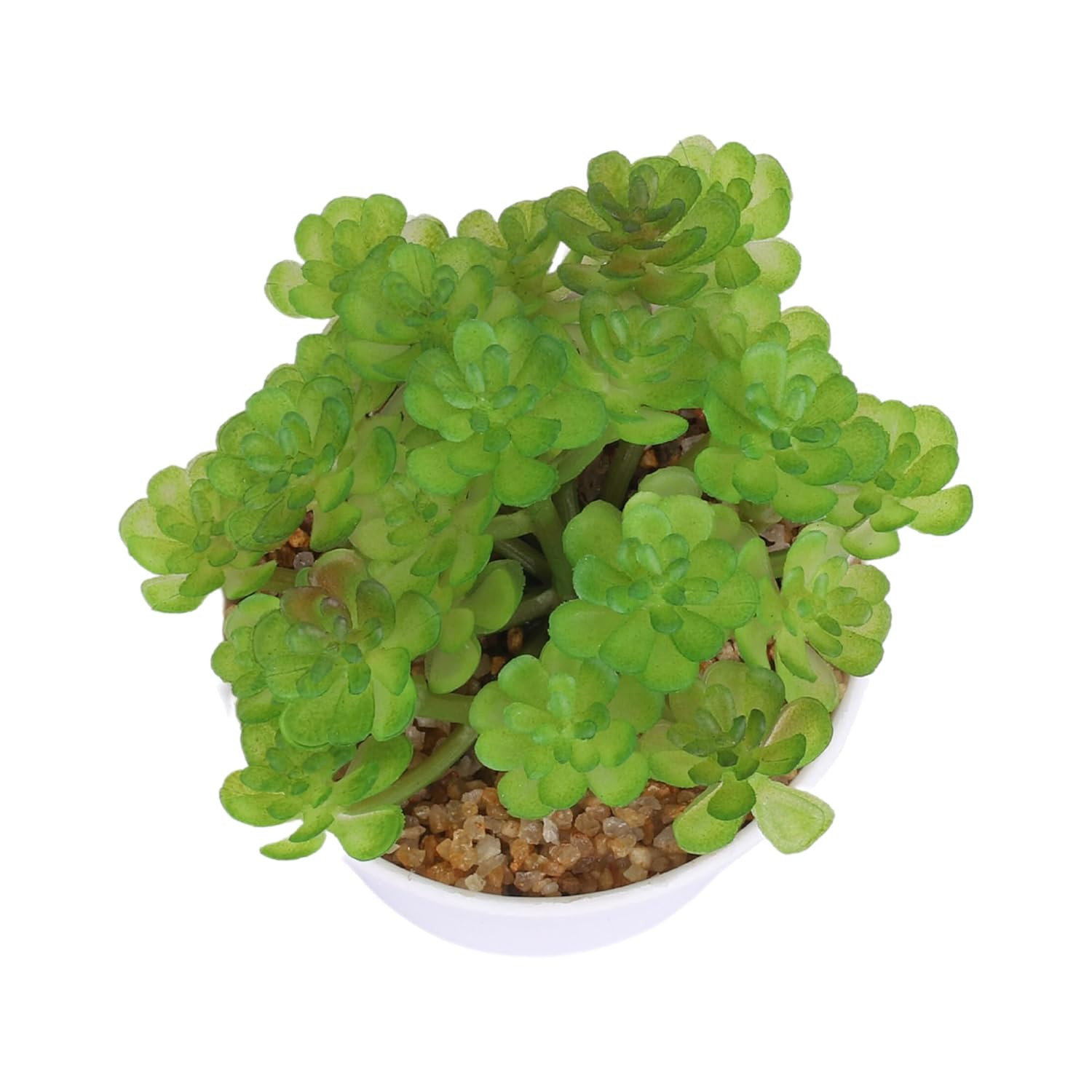 Kuber Industries Artificial Plants for Home DÃ©cor|Natural Looking Indoor Fake Plants with Pot|Artificial Flowers for Decoration (Green)