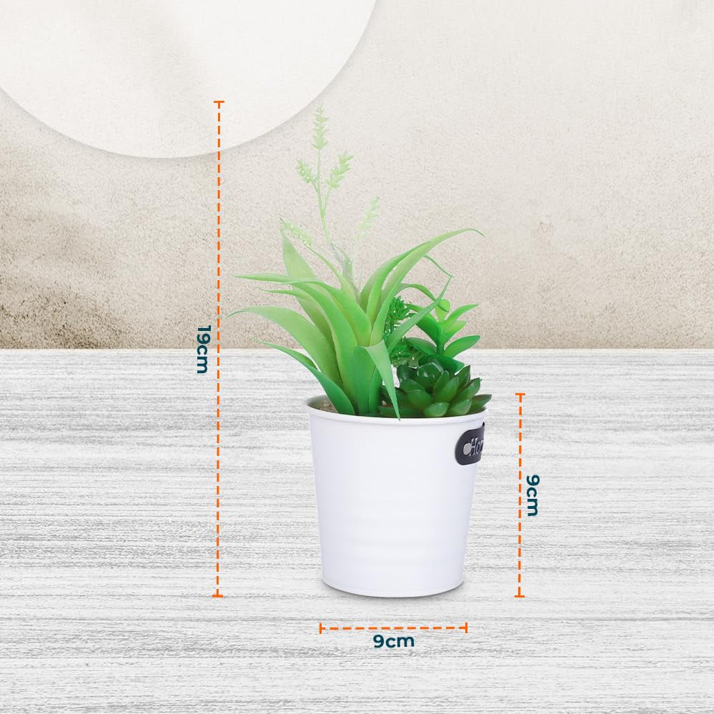 Kuber Industries Artificial Plants for Home DÃ©cor|Natural Looking Indoor Fake Plants with Pot|Artificial Flowers for Decoration (Green)
