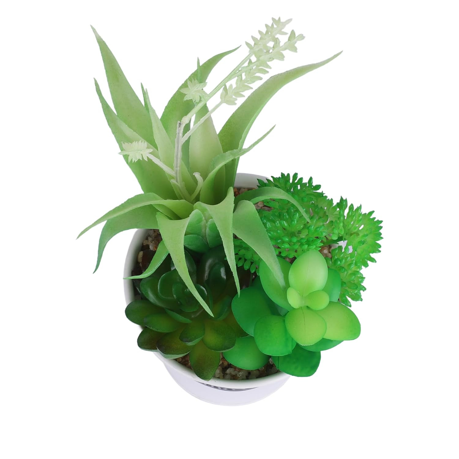 Kuber Industries Artificial Plants for Home DÃ©cor|Natural Looking Indoor Fake Plants with Pot|Artificial Flowers for Decoration (Green)