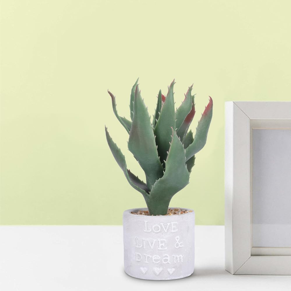 Kuber Industries Artificial Plants for Home DÃ©cor|Natural Looking Indoor Fake Plants with Pot|Artificial Flowers for Decoration (Green)