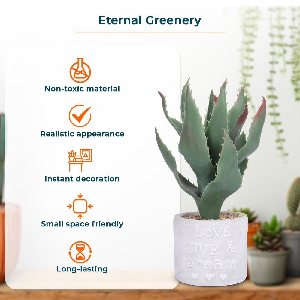 Kuber Industries Artificial Plants for Home DÃ©cor|Natural Looking Indoor Fake Plants with Pot|Artificial Flowers for Decoration (Green)