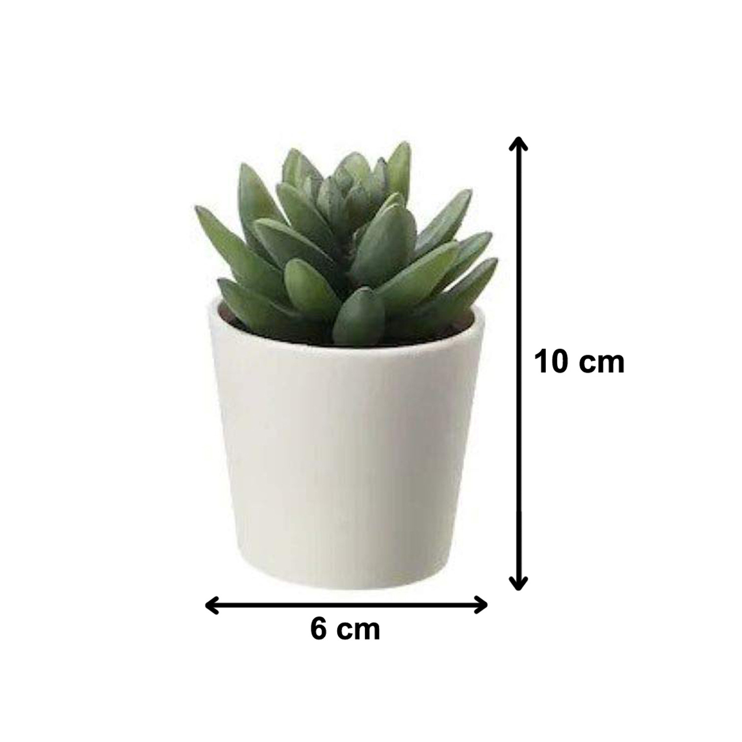 Kuber Industries Artificial Set of 3 Mini Realistic Fake Plants with Plastic Pots for Home and Office Decoration (Green)