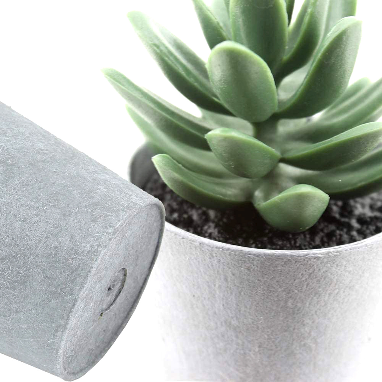 Kuber Industries Artificial Set of 3 Mini Realistic Fake Plants with Plastic Pots for Home and Office Decoration (Green)