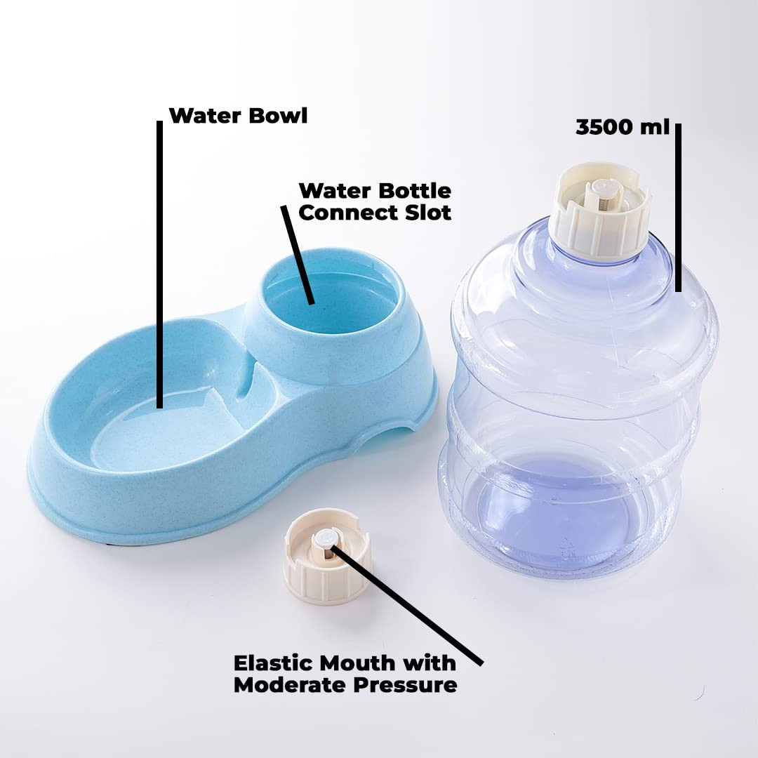 Kuber Industries Automatic Pet Water DispenserI3.5L|Self-Dispensing Gravity Waterer I For Cats, Dogs, BirdsIAutomatic RefillableI Reusable, Durable |Dog Accessories for Indoor & Outdoor|3500ML | Blue