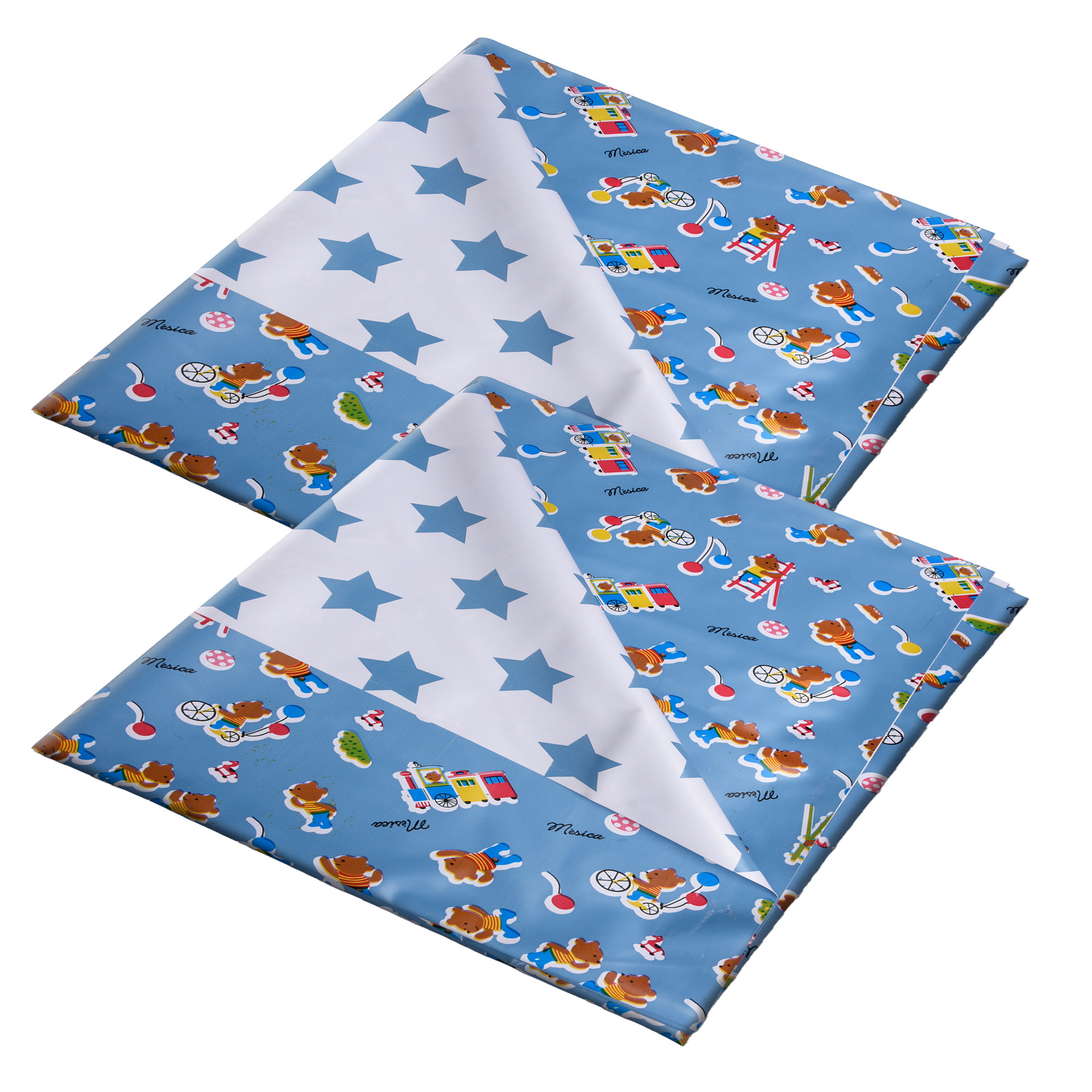 Kuber Industries Baby Sheet | Reversible Baby Plastic Sheet | Crib Sheet for Baby | Bed Wetting Protector Sheet | Baby Mattress Sheet for Baby | Toddler Bed Sheet | 100x100 CM | Blue