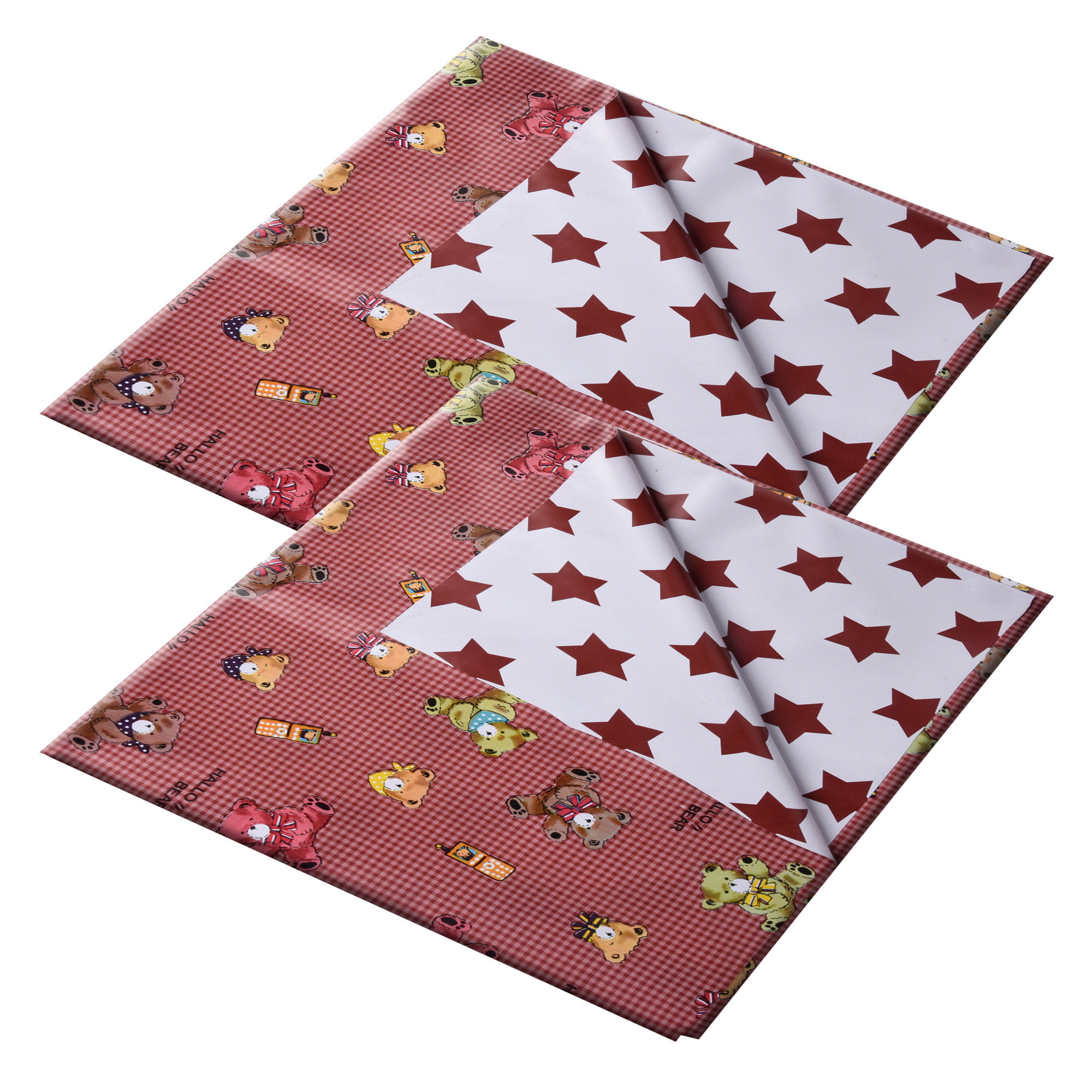 Kuber Industries Baby Sheet | Reversible Baby Plastic Sheet | Crib Sheet for Baby | Bed Wetting Protector Sheet | Baby Mattress Sheet for Baby | Toddler Bed Sheet | 100x100 CM | Maroon