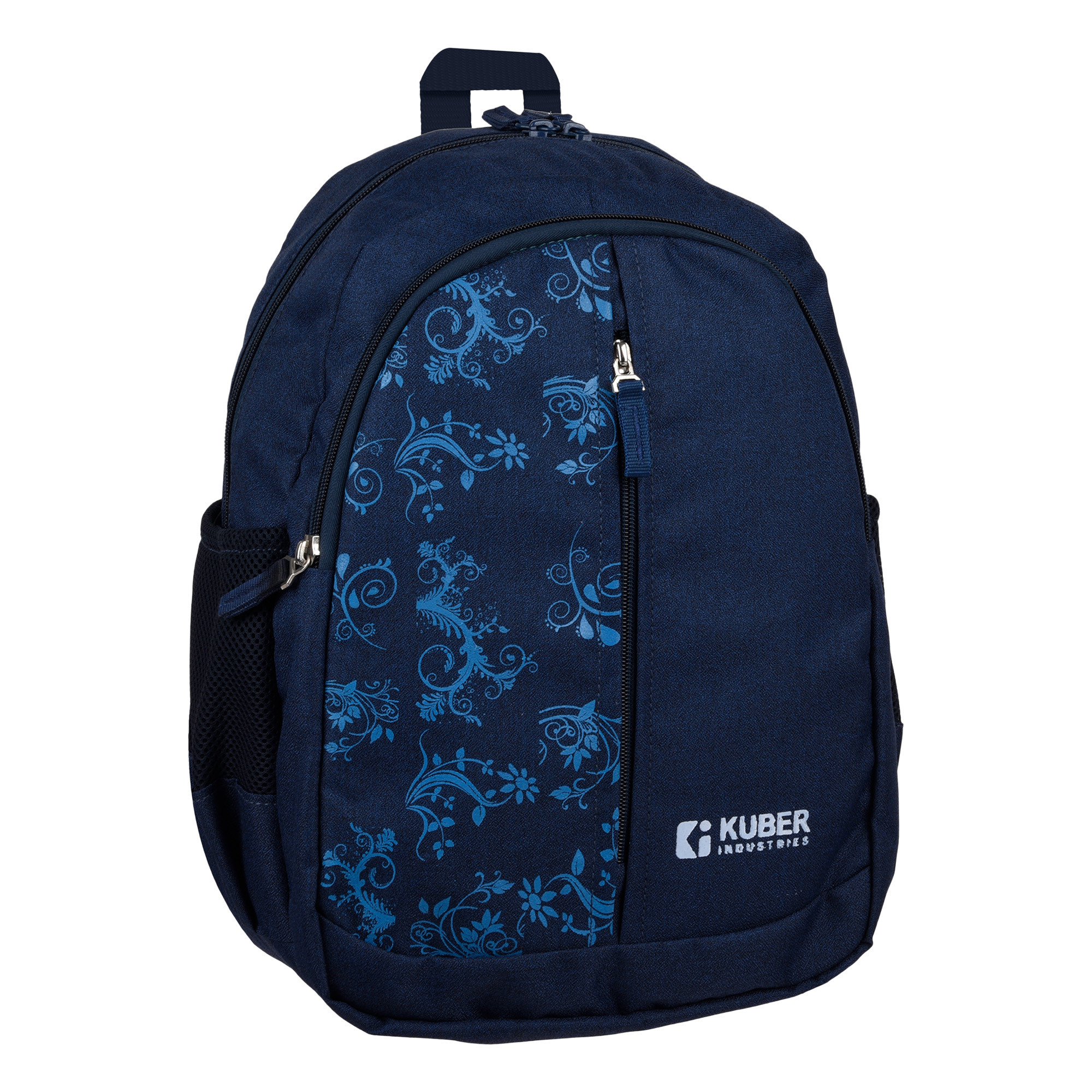 Kuber Industries Backpack | School Backpack for Kids | Collage Backpack | School Bag for Boys & Girls | 3 Compartments Mini Backpack | Half Print School Bag | Navy Blue