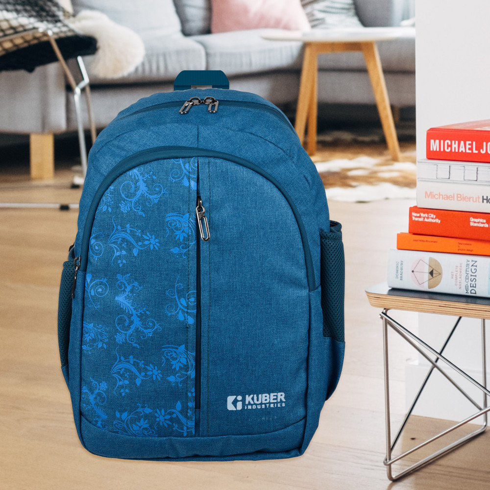 Kuber Industries Backpack | School Backpack for Kids | Collage Backpack | School Bag for Boys &amp; Girls | 3 Compartments Mini Backpack | Half Print School Bag | Green