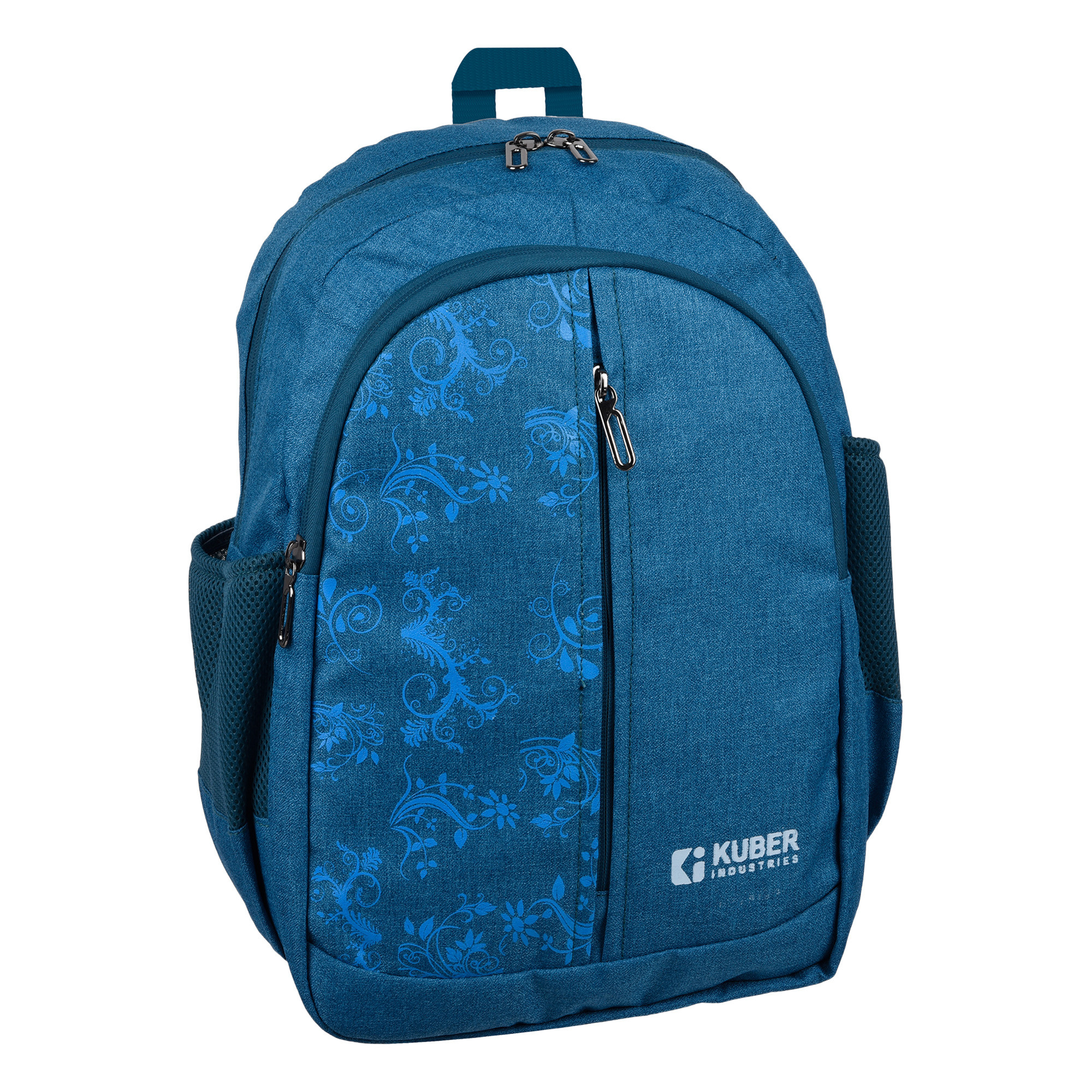 Kuber Industries Backpack | School Backpack for Kids | Collage Backpack | School Bag for Boys & Girls | 3 Compartments Mini Backpack | Half Print School Bag | Green