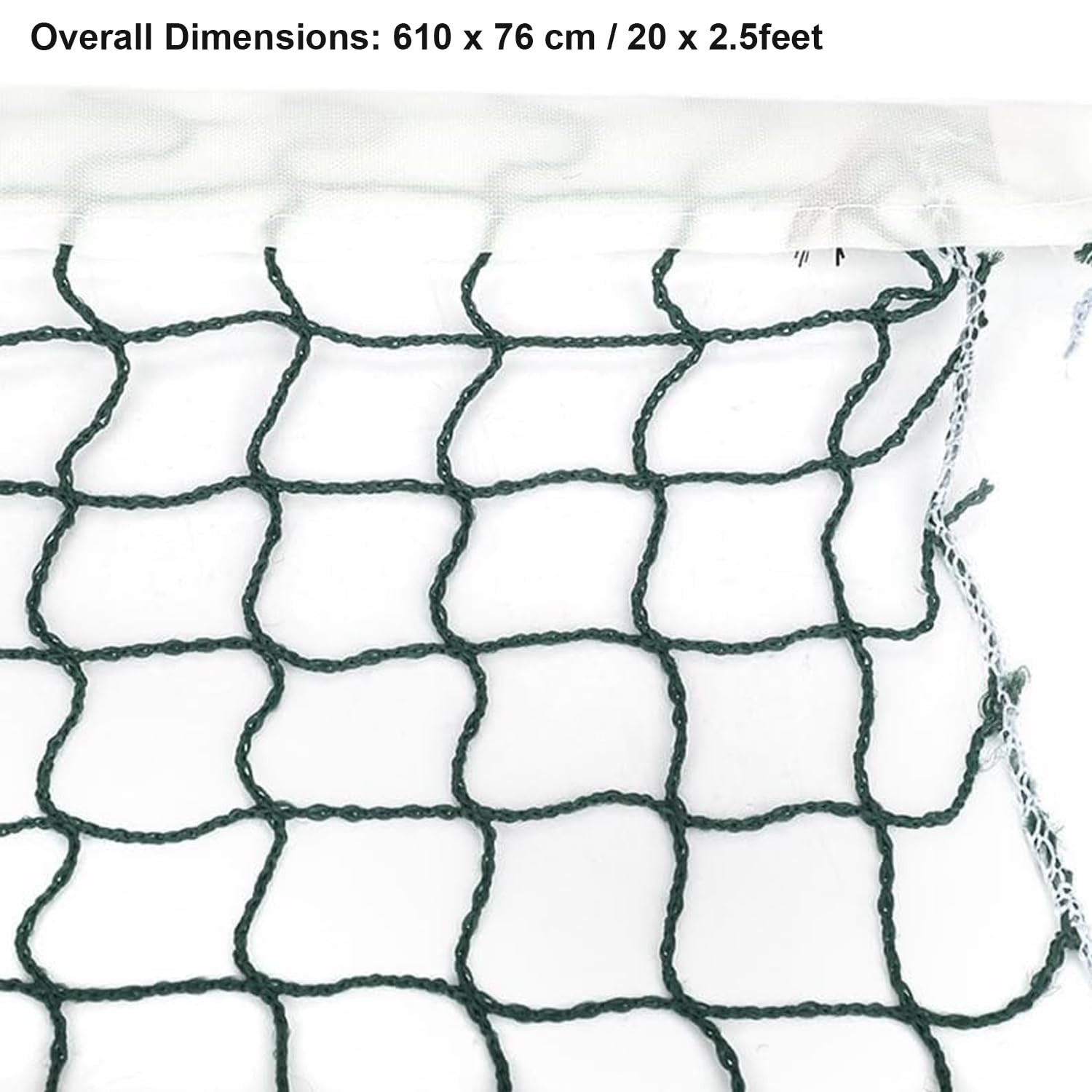 Kuber Industries Badminton Net|Nylon Net for Tournament, Sports Coaching|Shuttle Net Indoor, Outdoor (Dark Green)