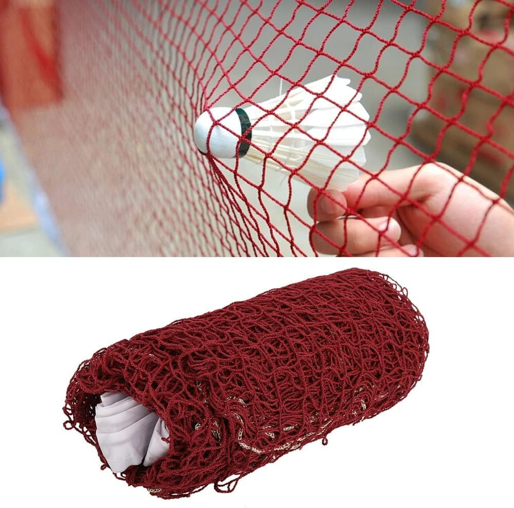 Kuber Industries Badminton Net|Nylon Net for Tournament, Sports Coaching|Shuttle Net Indoor, Outdoor (Wine Red)
