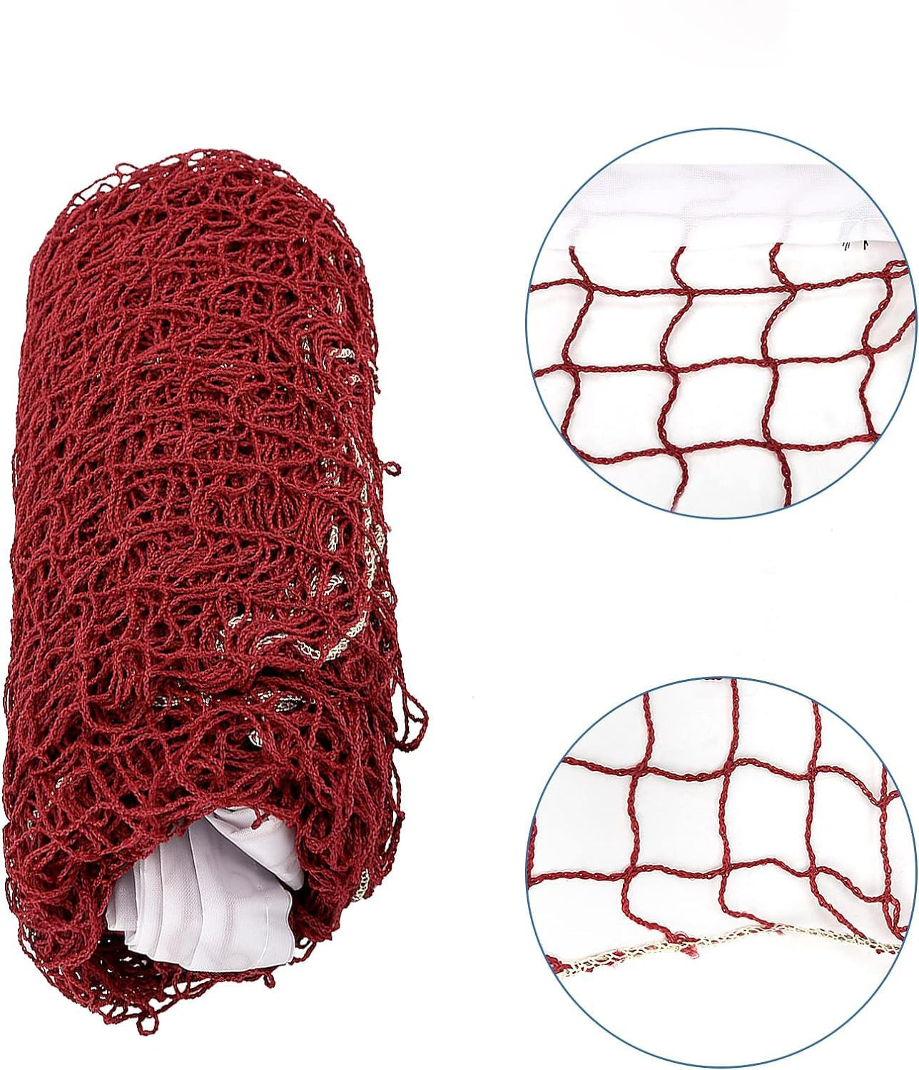 Kuber Industries Badminton Net|Nylon Net for Tournament, Sports Coaching|Shuttle Net Indoor, Outdoor (Wine Red)