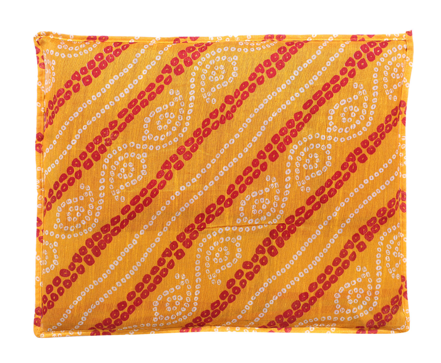 Kuber Industries Bandhani Print PVC Foldable Single Saree Cover|Clothes Storage For Saree, Lehenga, Suit With Transparent  (Yellow)
