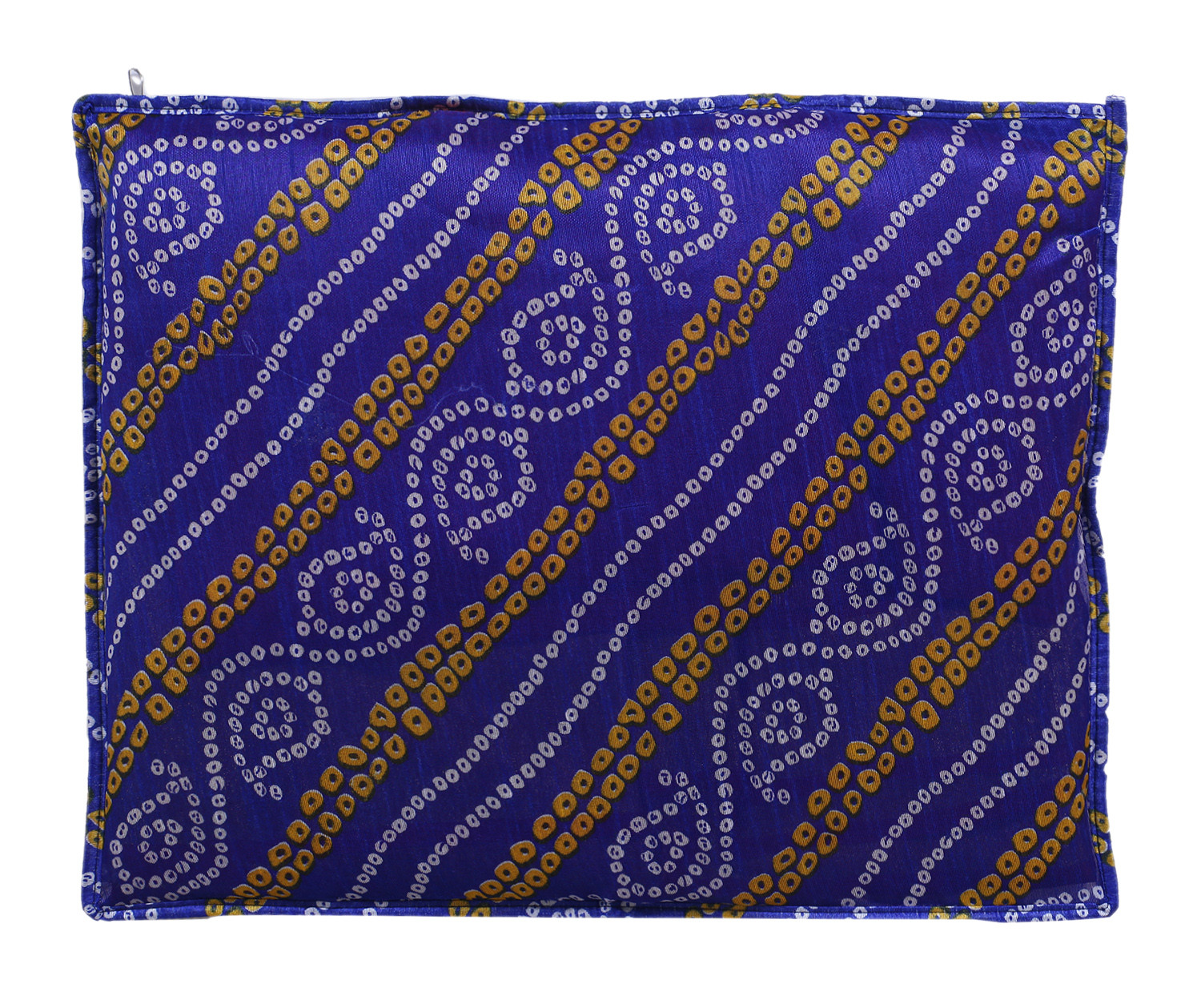 Kuber Industries Bandhani Print PVC Foldable Single Saree Cover|Clothes Storage For Saree, Lehenga, Suit With Transparent(Blue)