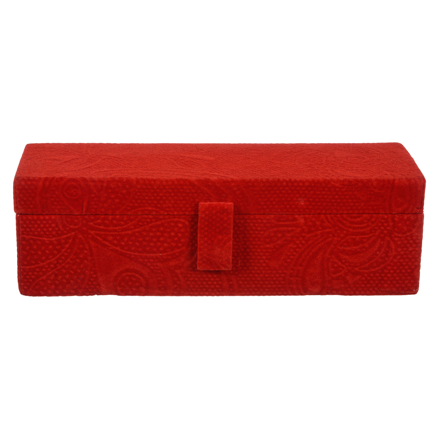 Kuber Industries Bangle Box  Velvet Jewellery Gifts Organizer  Bracelet Organizer for Women  Bangle Box for Women  Self Cut Work 1 Rod Bangle Organizer  Red