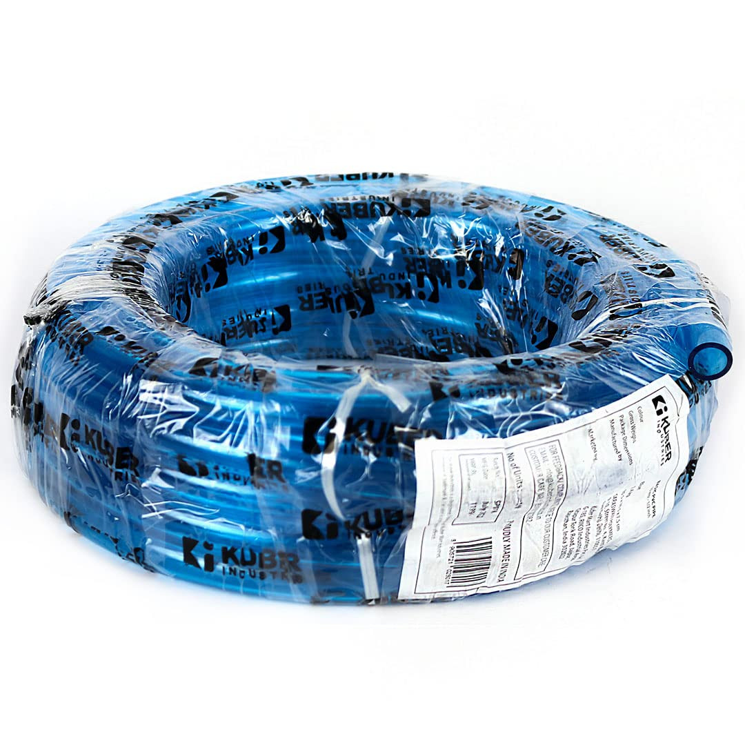 Kuber Industries Basic PVC Water Pipe 10 Meter  Multi-Utility Water Pipe for Garden Car Cleaning  Pet Cleaning  Durable Light Weight  Flexible Hose Pipe for Gardening  Blue 