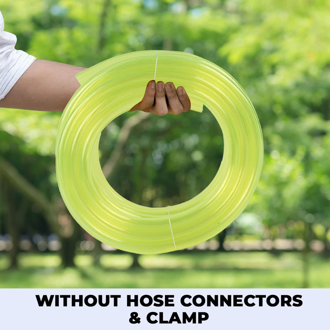Kuber Industries Basic PVC Water Pipe 10 Meter | Multi-Utility Water Pipe for Garden, Car Cleaning & Pet Cleaning | Durable, Light Weight, & Flexible Hose Pipe for Gardening | Yellow |