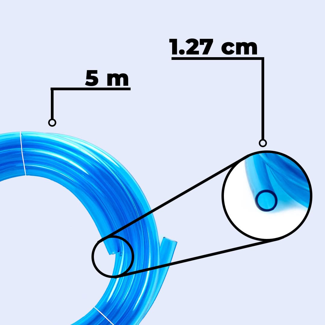 Kuber Industries Basic PVC Water Pipe 5 MeterMulti-Utility Water Pipe for Garden Car Cleaning  Pet CleaningLight Weight  Flexible Hose Pipe for GardeningBlue 