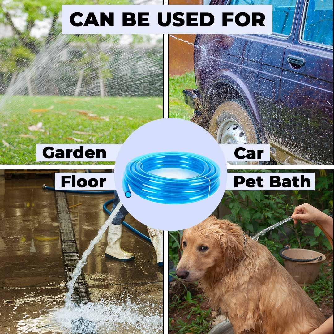 Kuber Industries Basic PVC Water Pipe 5 MeterMulti-Utility Water Pipe for Garden Car Cleaning  Pet CleaningLight Weight  Flexible Hose Pipe for GardeningBlue 