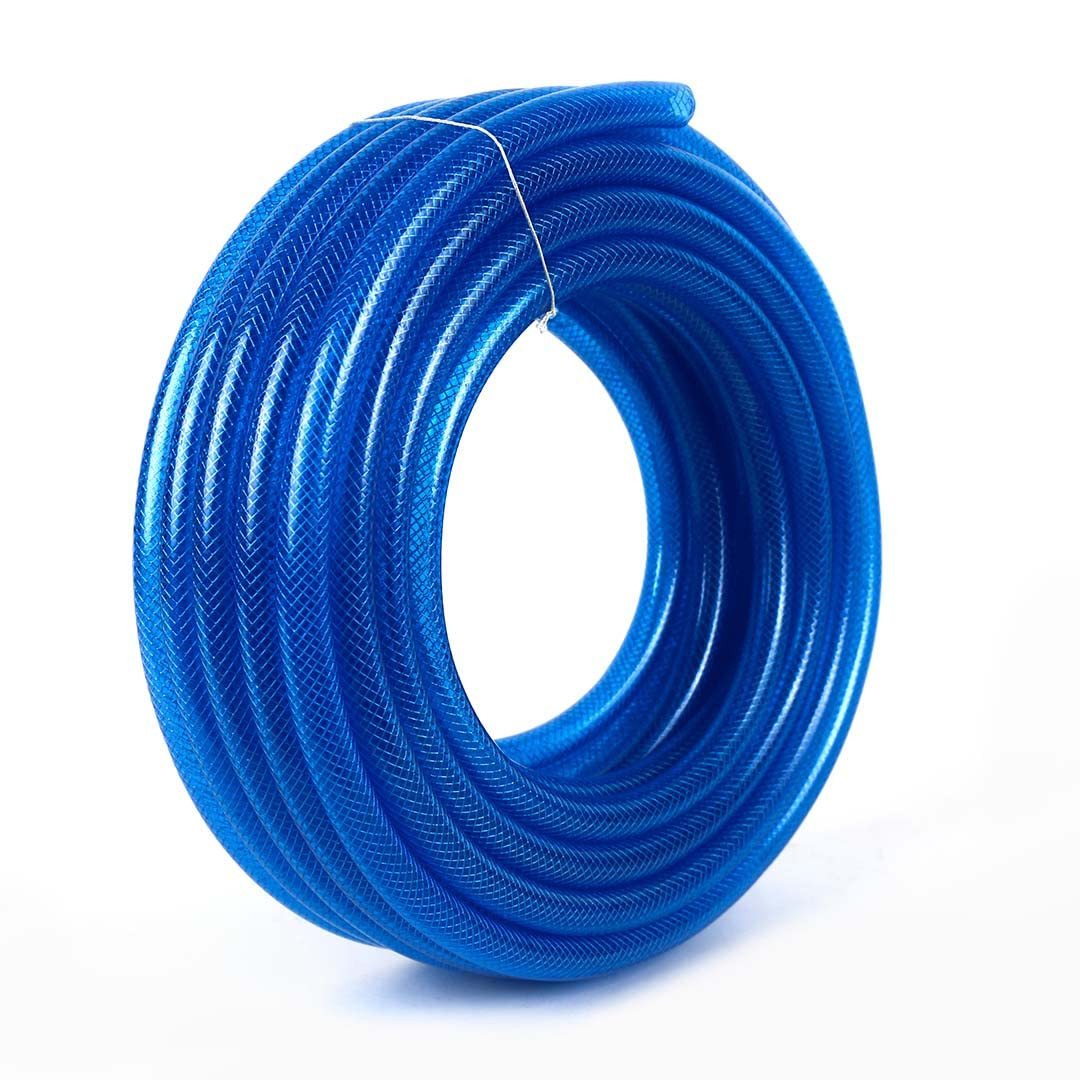 Kuber Industries Basic PVC with Nylon Braided Water Pipe 10 Meter | Water Pipe for Garden, Car & Pet Cleaning | Easy to Use, & Leak Proof Hose Pipe | Blue