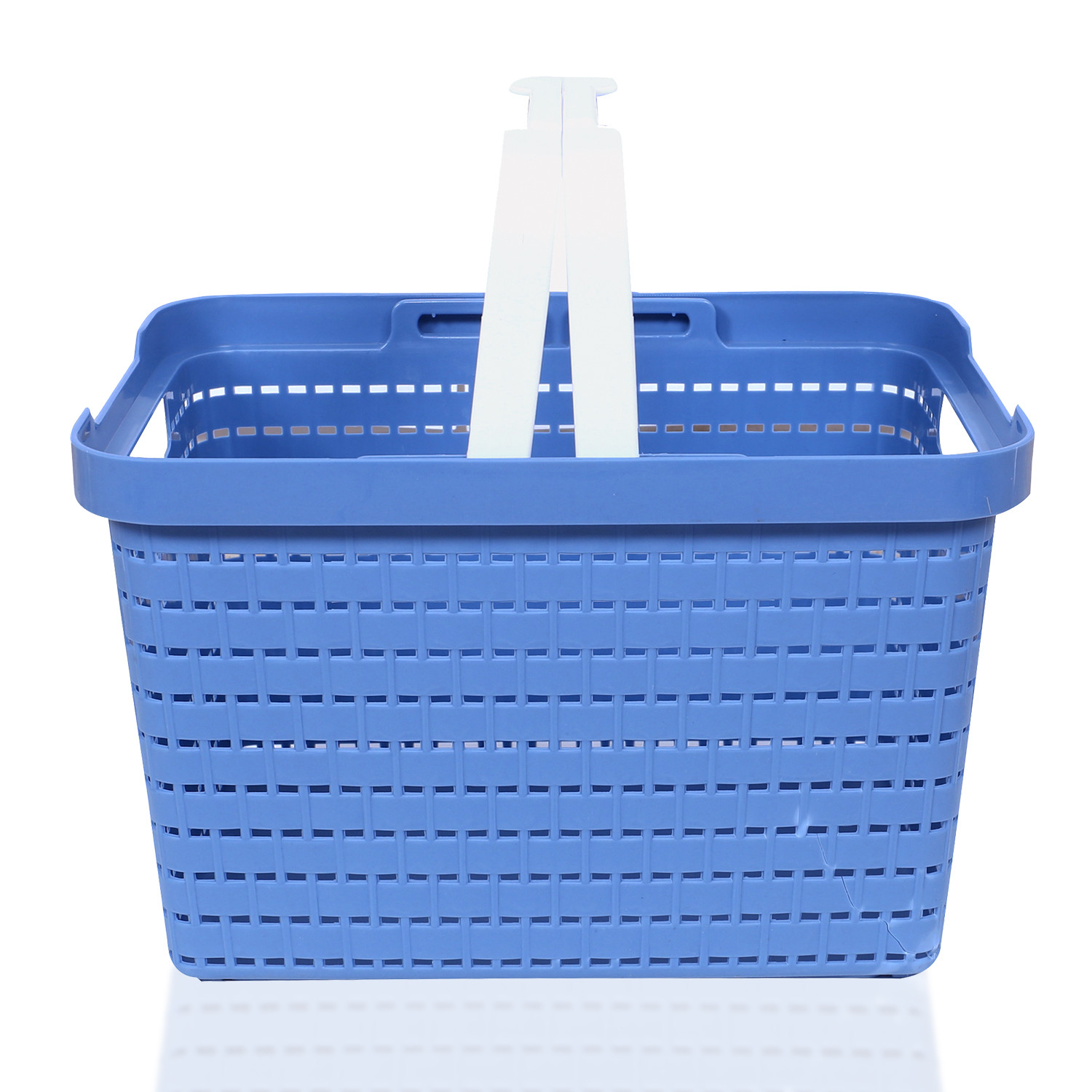 Kuber Industries Basket  Plastic Storage Basket for Fruits  Storage Basket for Picnic  Storage Basket for Kitchen  Stationery Storage Basket  FLORA-222  Blue