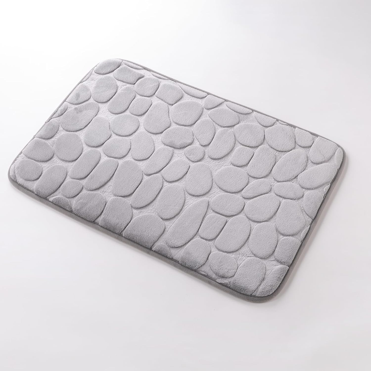 Kuber Industries Bath Mat | Bathroom Mat | Mat for Bathroom | Shower Bath Tub Mat | Living Room Mat | Foot Massager Mat | Square Shape Floor Mat | SZ-01B | Gray