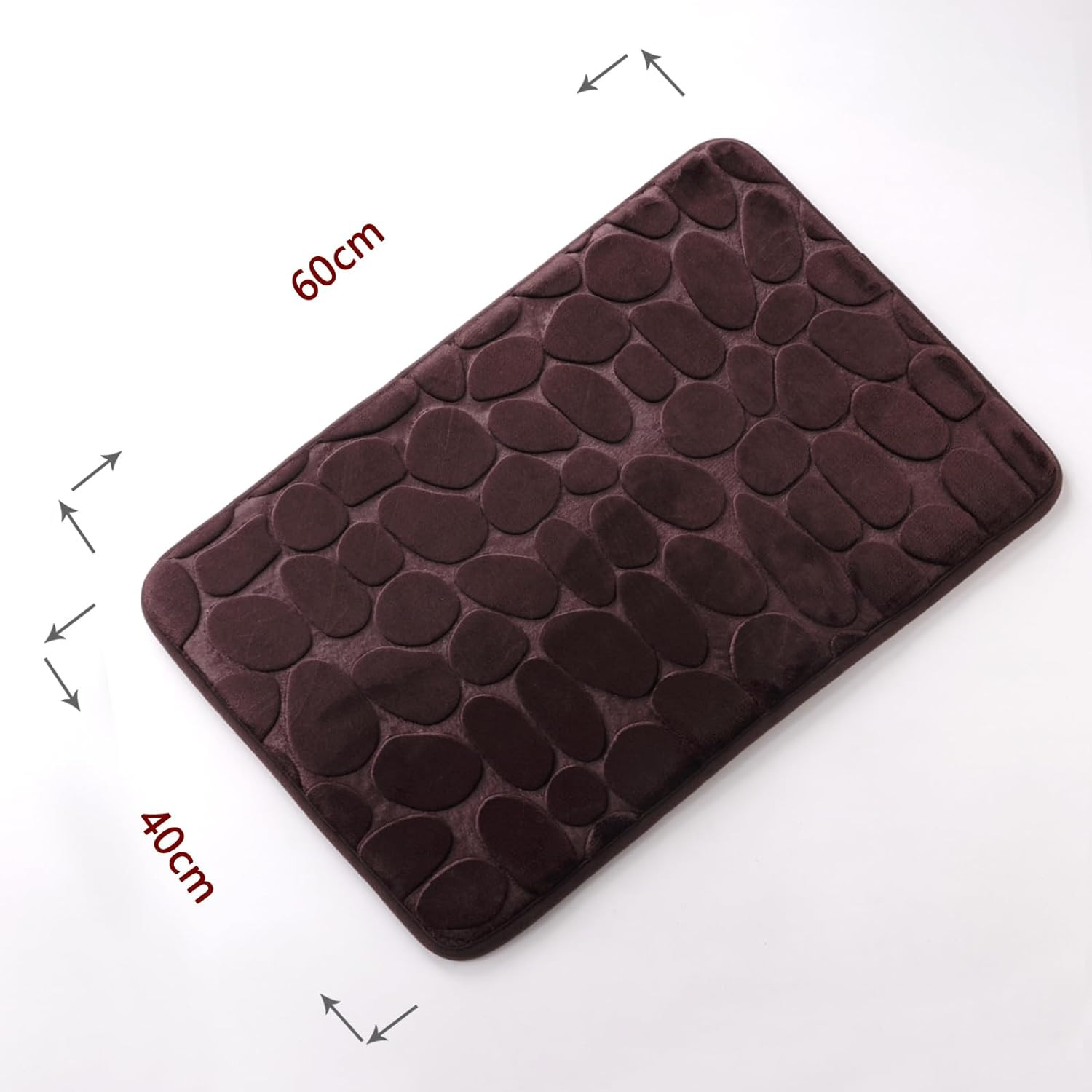 Kuber Industries Bath Mat | Bathroom Mat | Mat for Bathroom | Shower Bath Tub Mat | Living Room Mat | Foot Massager Mat | Square Shape Floor Mat | SZ-01A | Gray