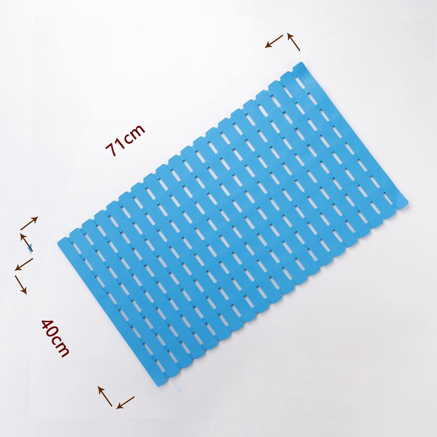 Kuber Industries Bath Mat | PVC Bathroom Mat | Shower Bath Mat | Floor Tub Mat | Bathroom Mud Mat | Anti-Skid Shower Bathroom Mat | JL-01A | Blue