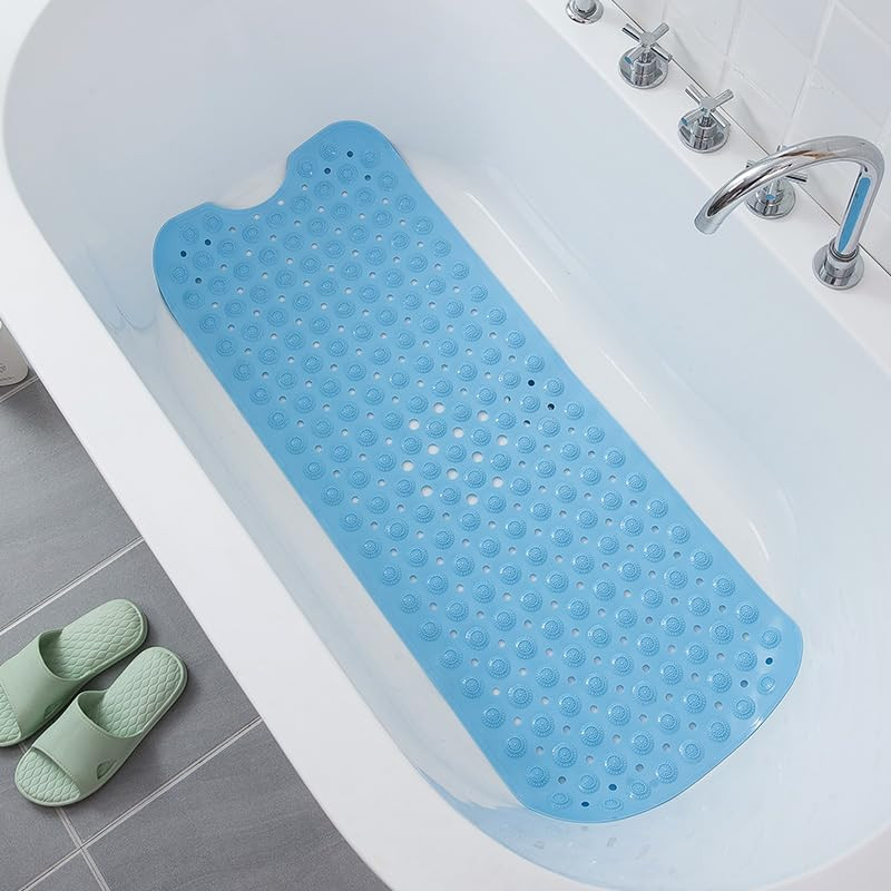 Kuber Industries Bath Mat | PVC Bathroom Mat | Shower Bath Mat | Floor Tub Mat | Bathroom Mud Mat | Anti-Skid Shower Bathroom Mat | M-YSD-40A | Sky Blue