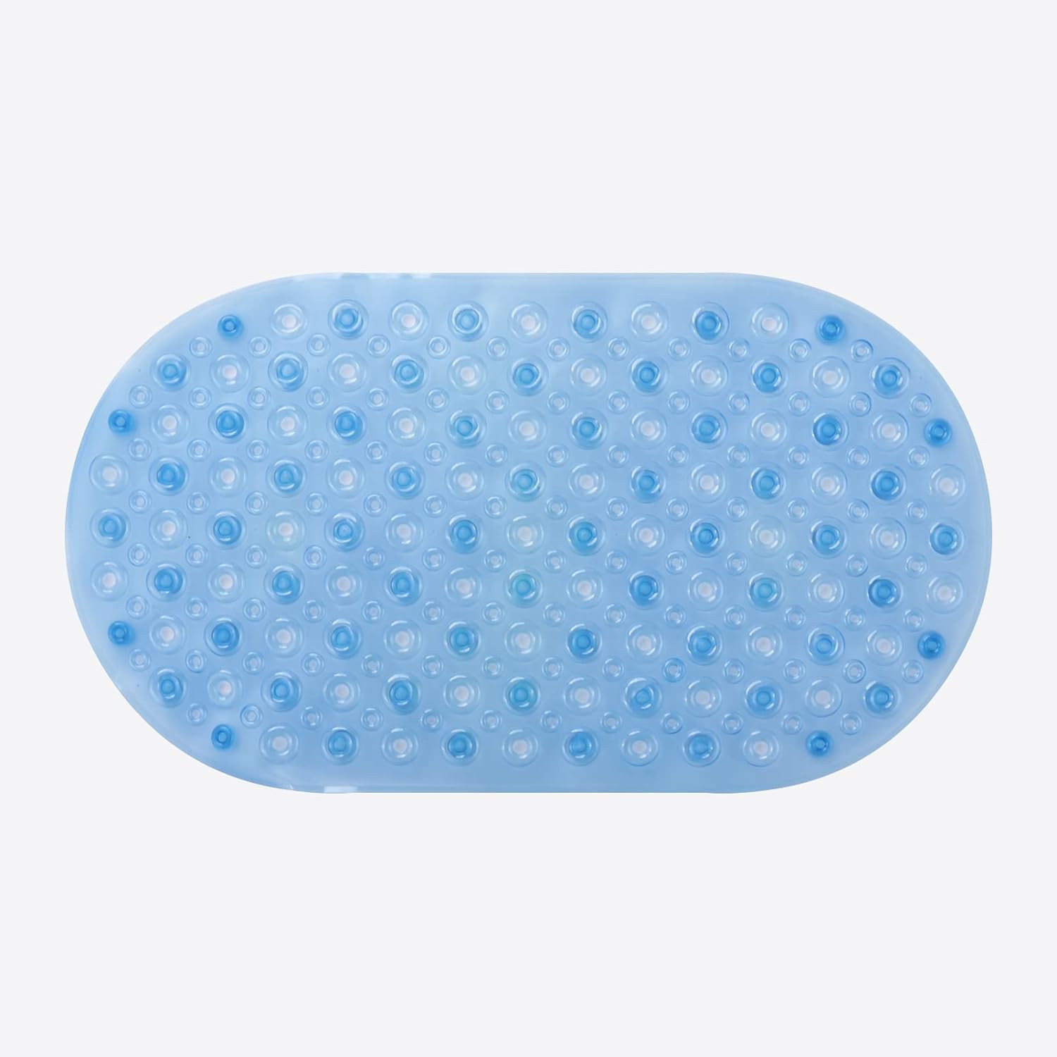 Kuber Industries Bath Mat | PVC Bathroom Mat | Shower Bath Mat | Floor Tub Mat | Bathroom Oval Mud Mat | Anti-Skid Shower Bathroom Mat | Q-01A | Blue