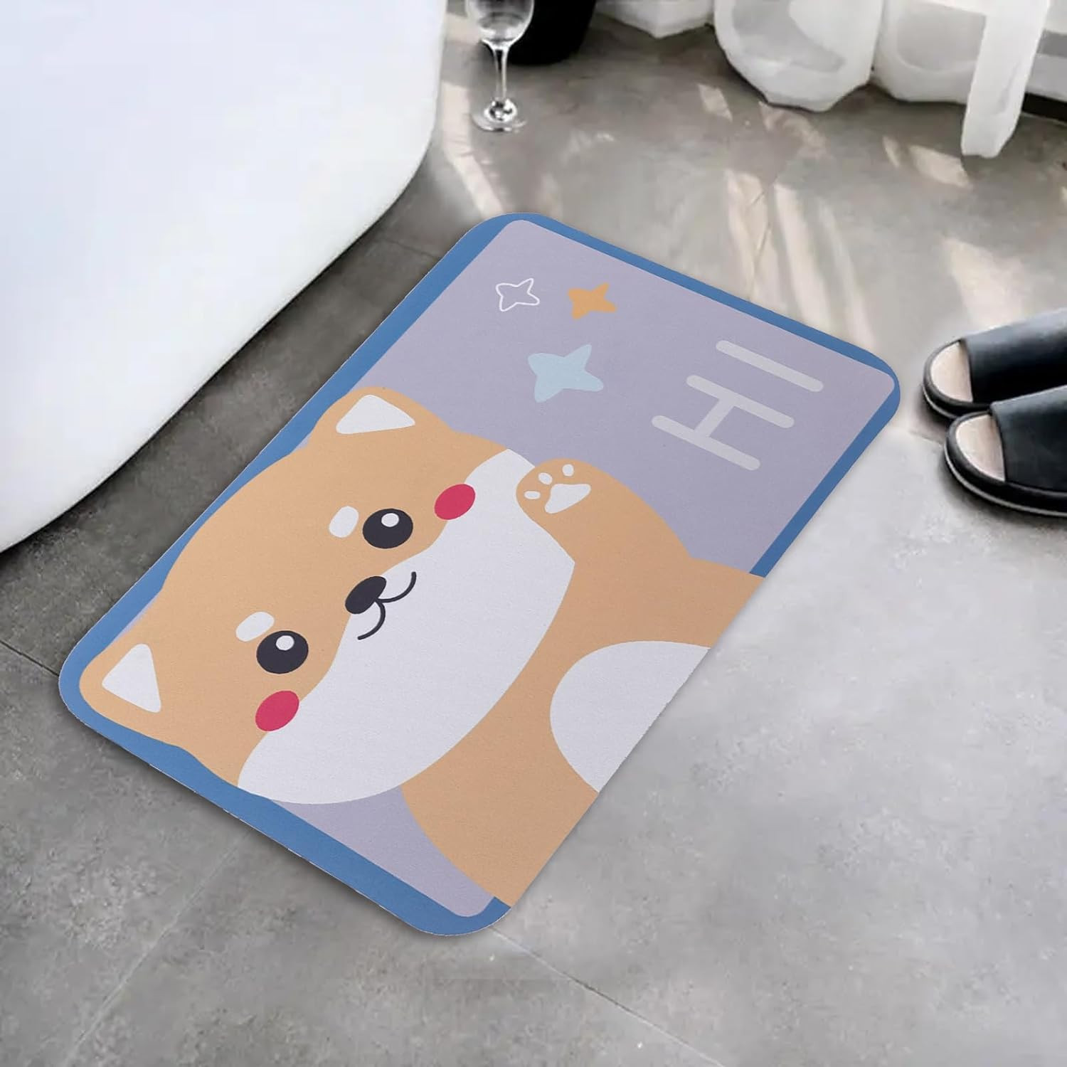 Kuber Industries Bath Mat | PVC Bathroom Mat | Shower Bath Mat | Floor Tub Mat | Diatom Mud Mat | Anti-Skid Shower Bathroom Mat | CF-220822 | Multi