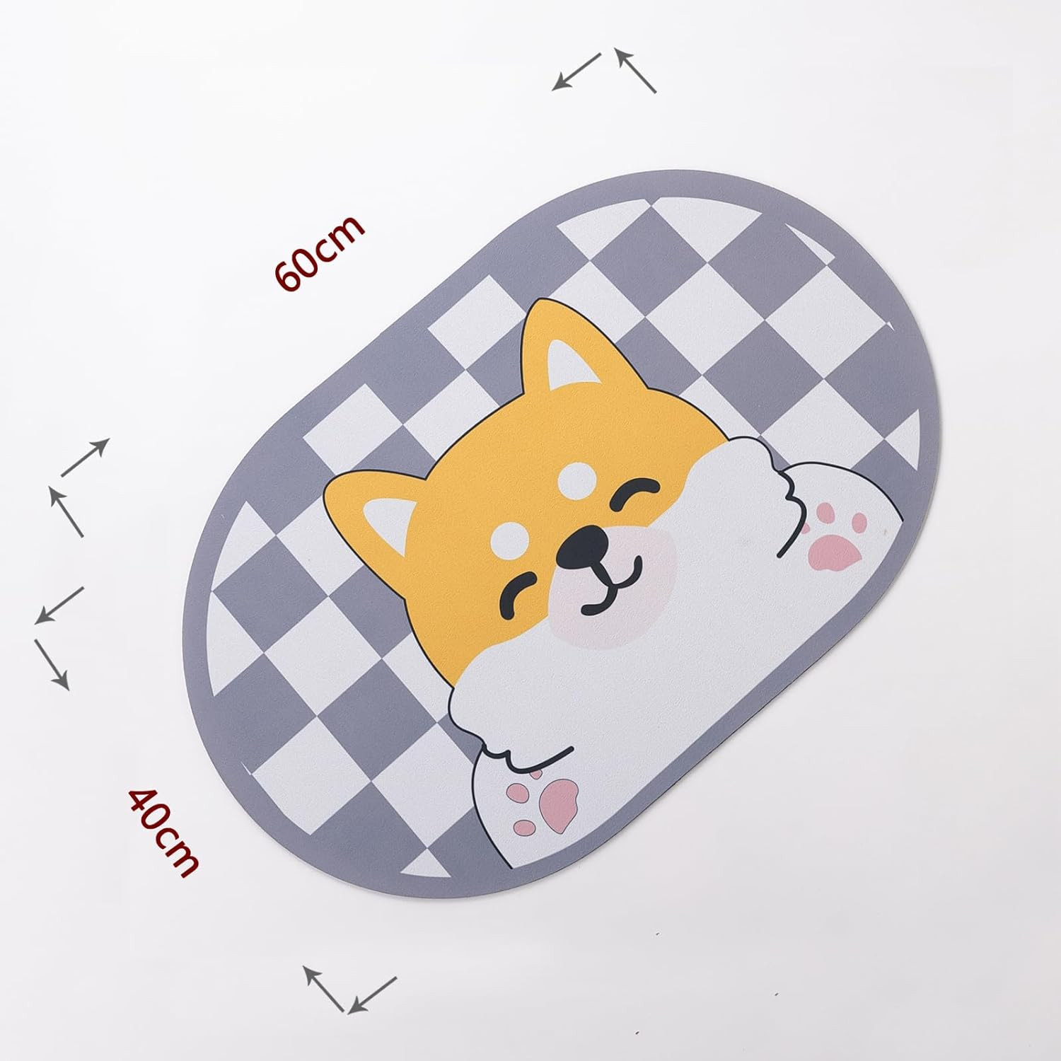 Kuber Industries Bath Mat | PVC Bathroom Mat | Shower Bath Mat | Floor Tub Mat | Diatom Mud Oval Mat | Anti-Skid Shower Bathroom Mat | CF-220819 | Multi