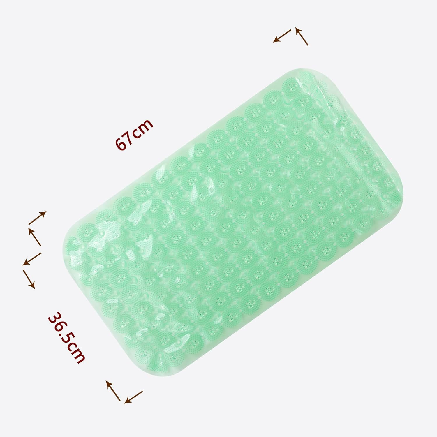 Kuber Industries Bath Mat | PVC Bathroom Mat | Shower Bath Mat | Floor Tub Mat | Foot Massager Mat | Anti-Skid Shower Bathroom Mat | B-01B | Green