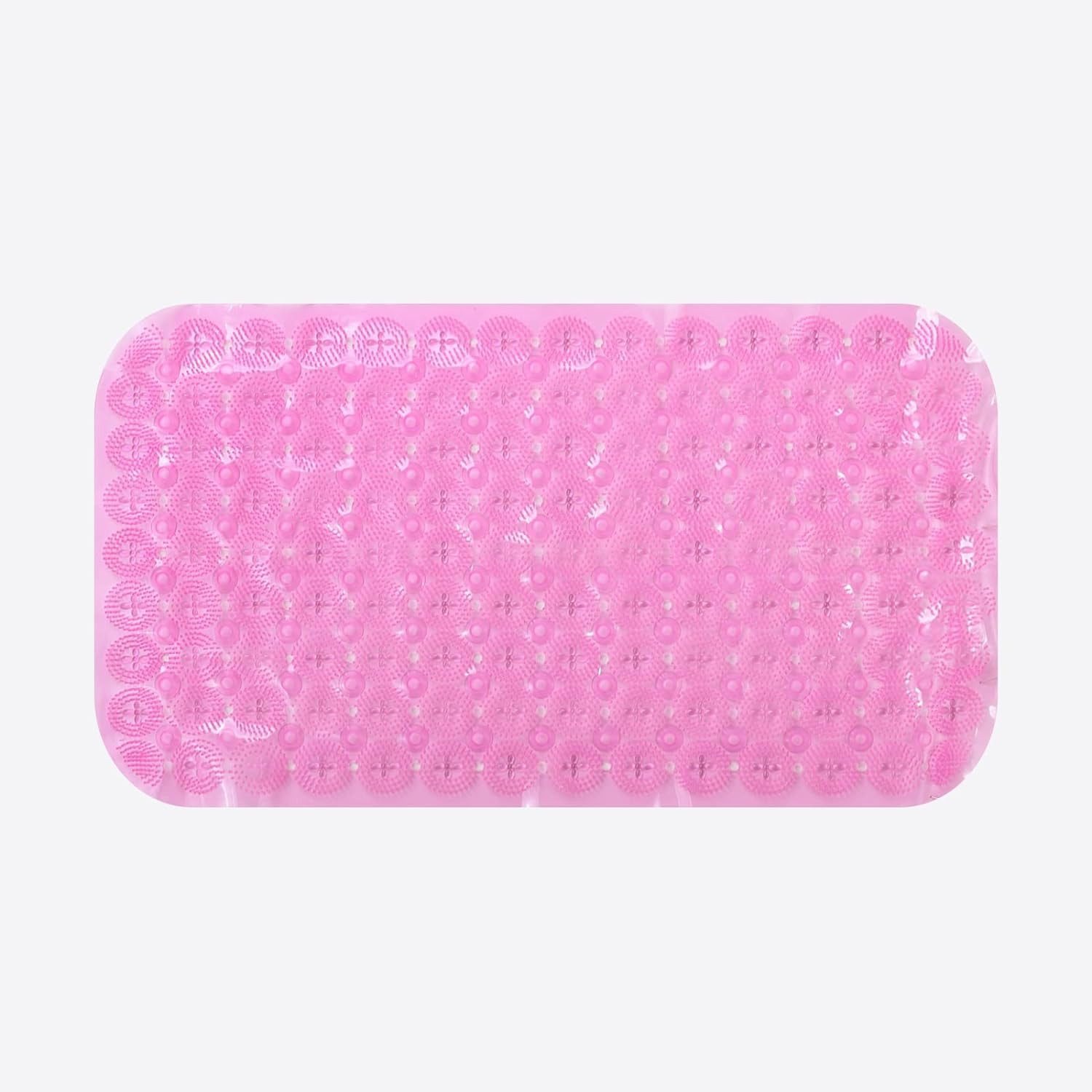 Kuber Industries Bath Mat | PVC Bathroom Mat | Shower Bath Mat | Floor Tub Mat | Foot Massager Mat | Anti-Skid Shower Bathroom Mat | B-01C | Pink