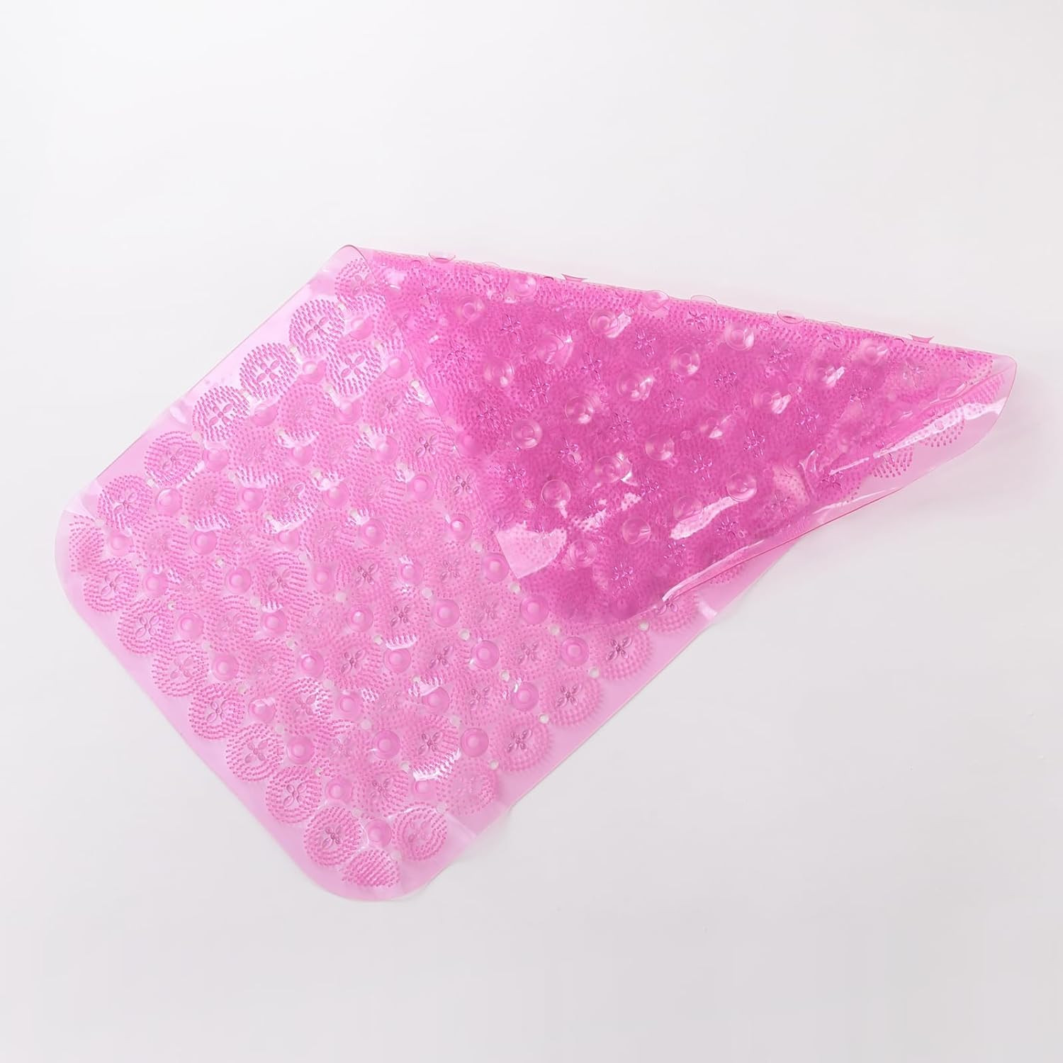 Kuber Industries Bath Mat | PVC Bathroom Mat | Shower Bath Mat | Floor Tub Mat | Foot Massager Mat | Anti-Skid Shower Bathroom Mat | B-01C | Pink