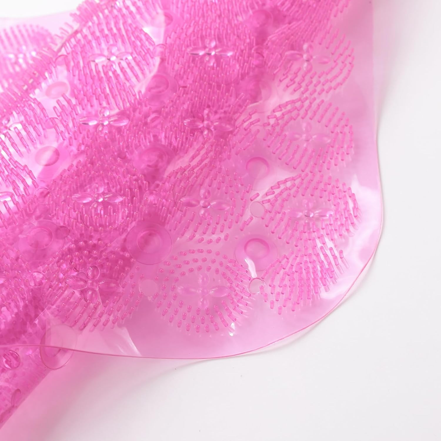 Kuber Industries Bath Mat | PVC Bathroom Mat | Shower Bath Mat | Floor Tub Mat | Foot Massager Mat | Anti-Skid Shower Bathroom Mat | B-01C | Pink
