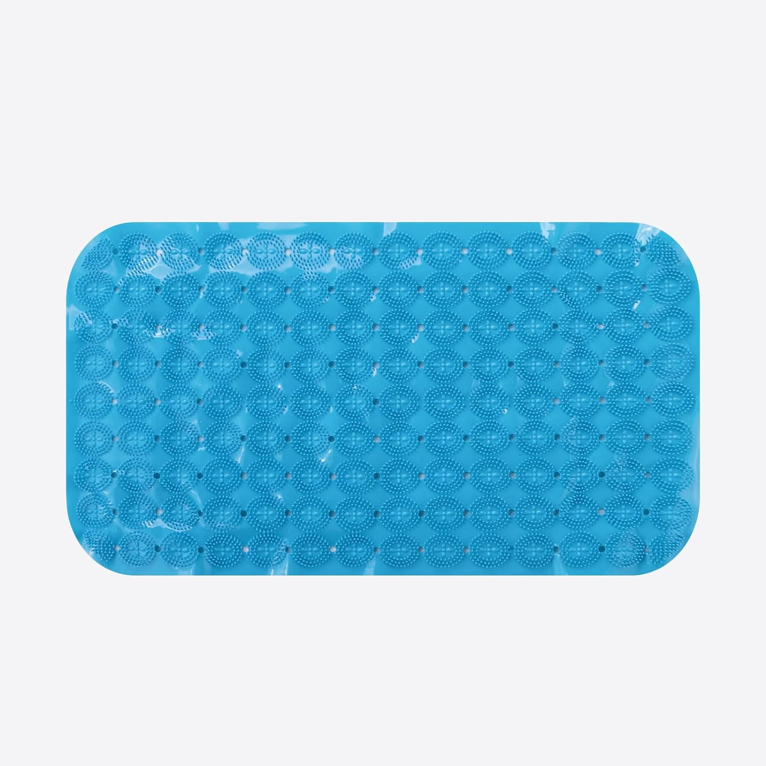 Kuber Industries Bath Mat | PVC Bathroom Mat | Shower Bath Mat | Floor Tub Mat | Foot Massager Mat | Anti-Skid Shower Bathroom Mat | B-02A | Dark Blue